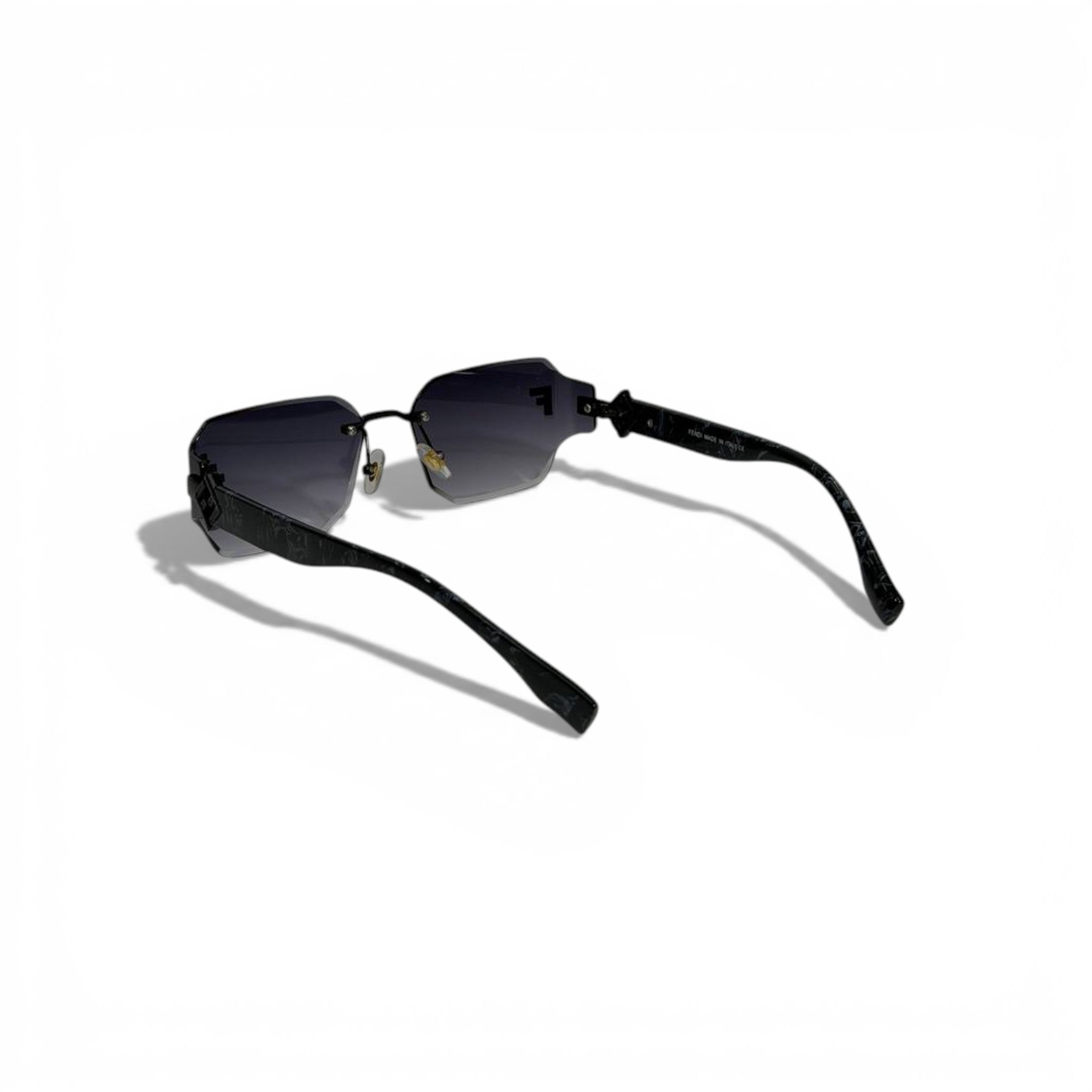 FENDI Rimless Square Sunglasses Black Gradient Lenses Luxury Style π€β¨π