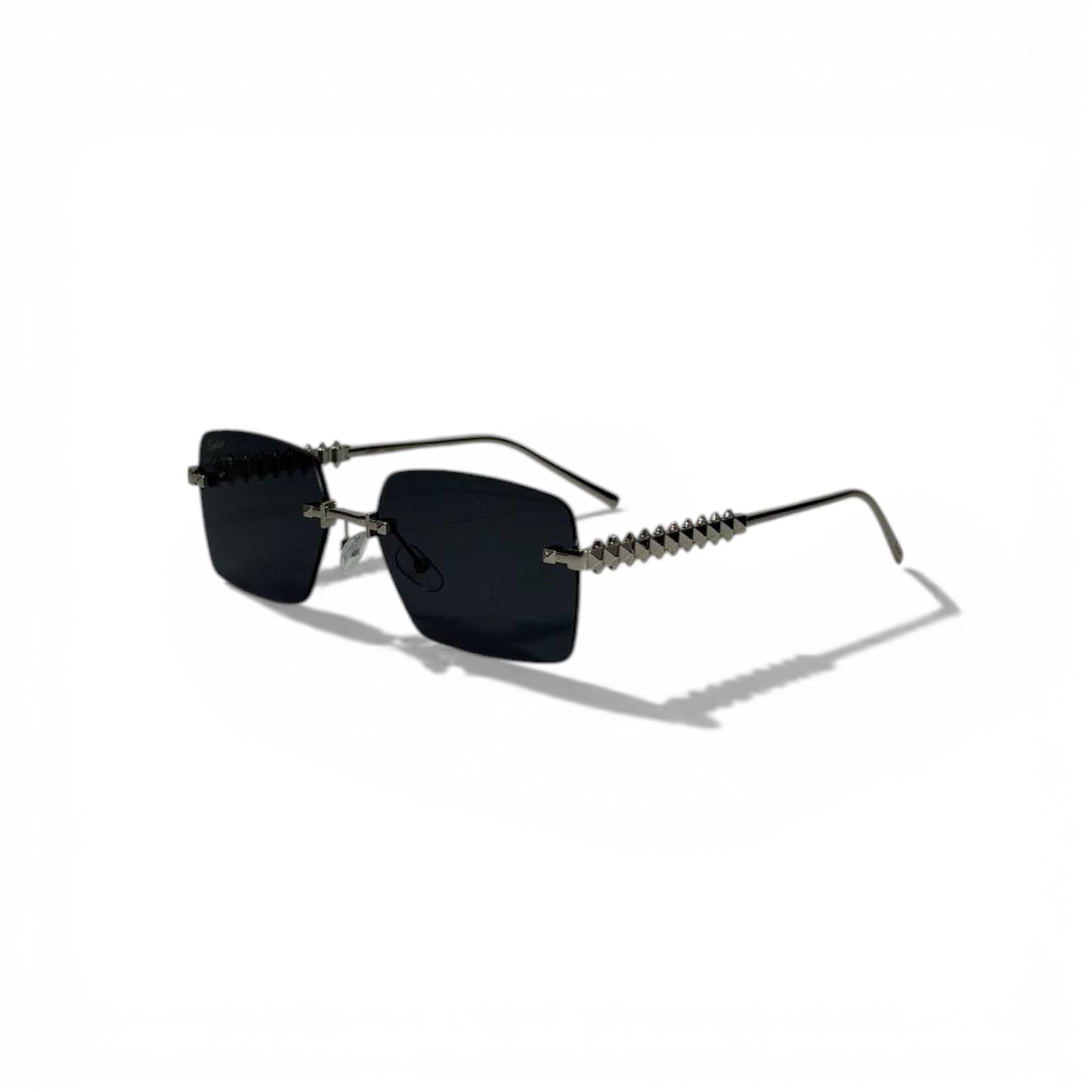 Cartier Rimless Studded Sunglasses Black Luxury Statement π€β¨π
