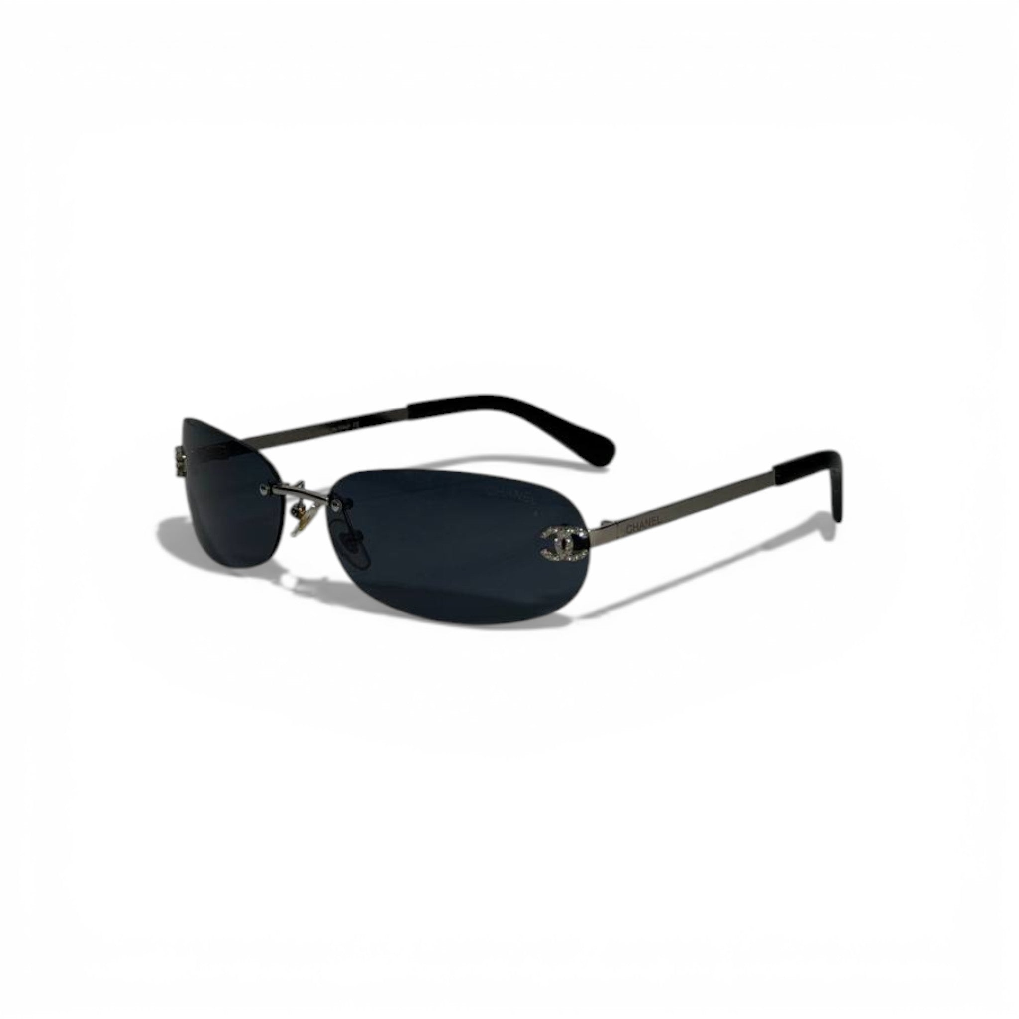 Chanel Rimless Oval Sunglasses Black Elegant Luxury π€β¨π
