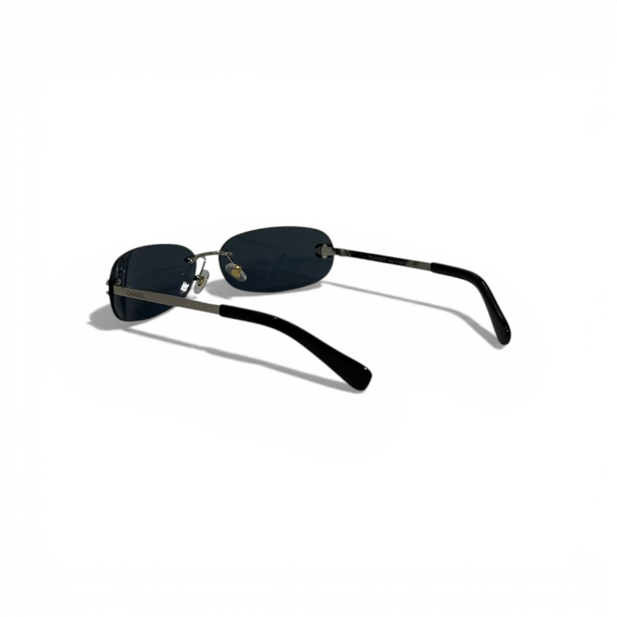 Chanel Rimless Oval Sunglasses Black Elegant Luxury π€β¨π
