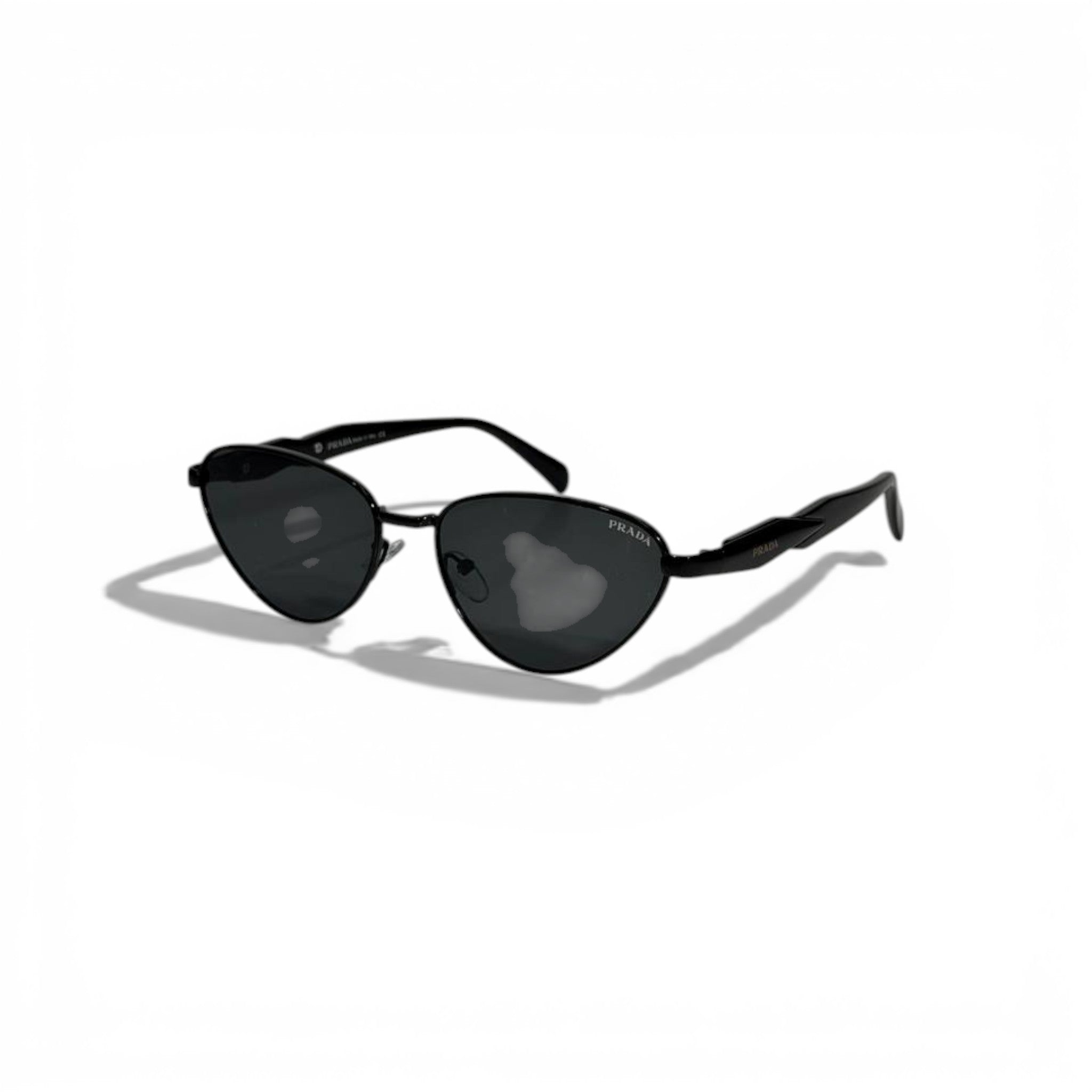 Prada Oval Sunglasses Black Frame Dark Lenses Luxury Classic 🖤🕶️✨