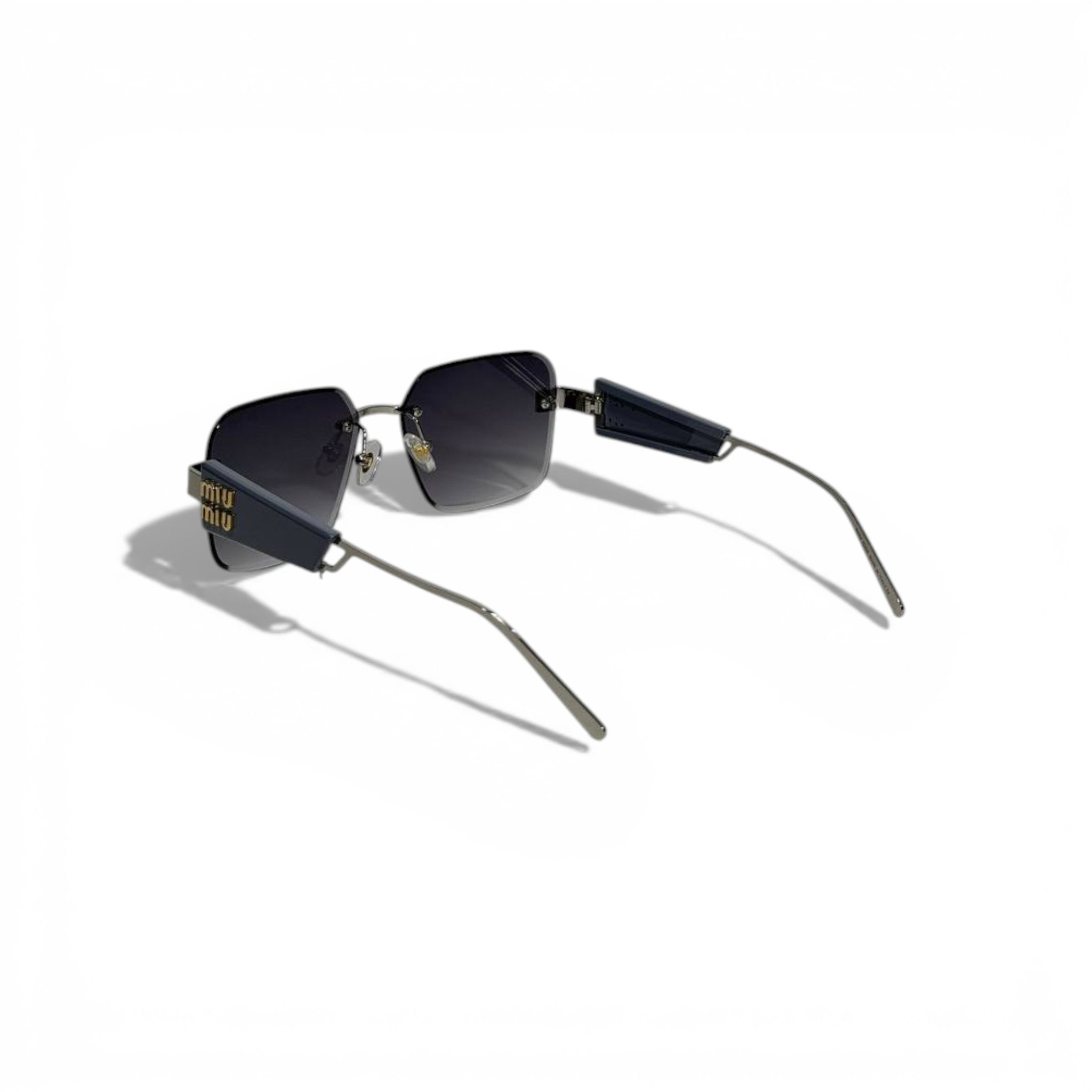 Miu Miu Square Sunglasses Grey Gradient Lenses Bold Logo Luxury Style ππΆοΈβ¨