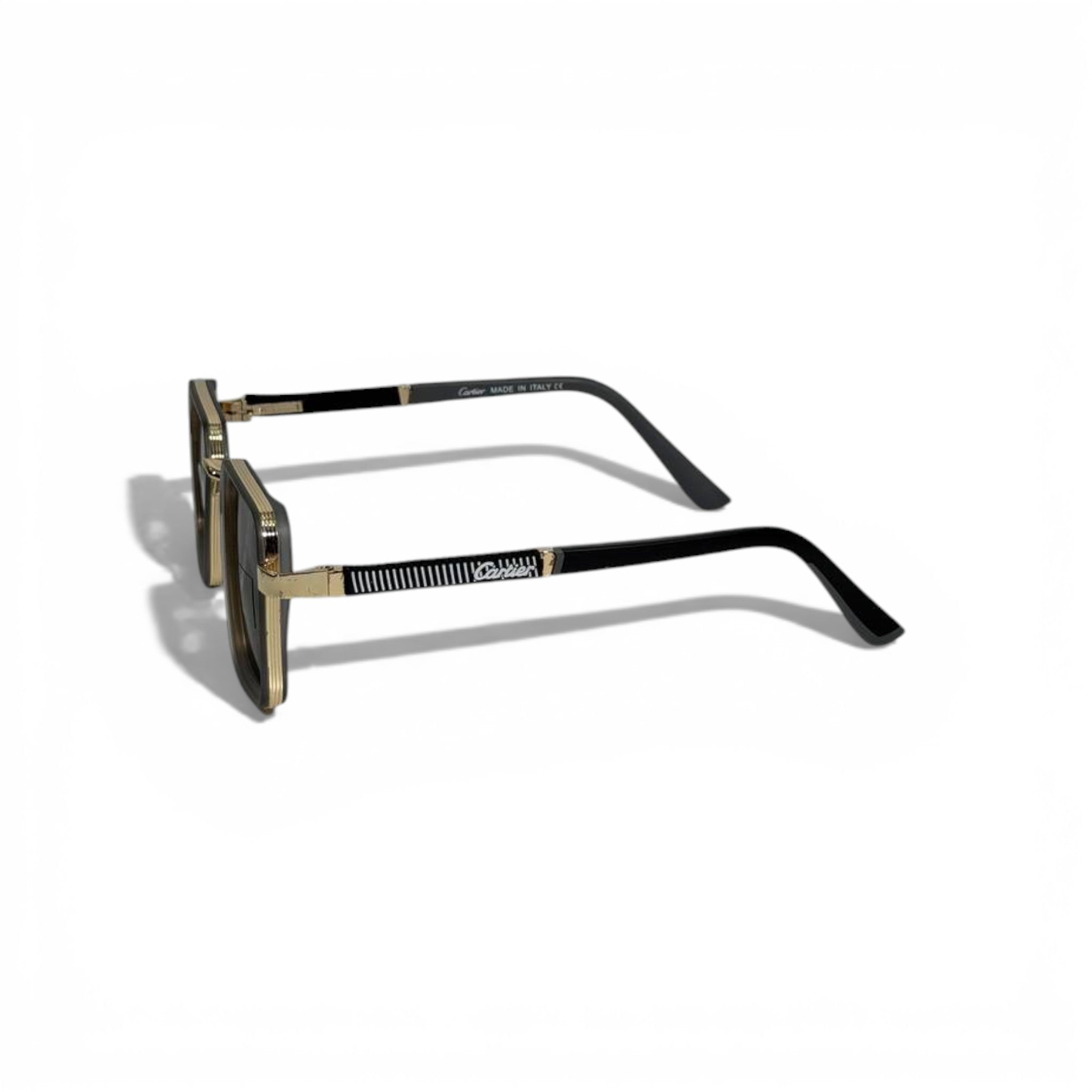 š¢ CARTIER Square Polarized Sunglasses ā Green Lenses & Gold-Tone Frame | Luxury Designer Eyewear š¢
