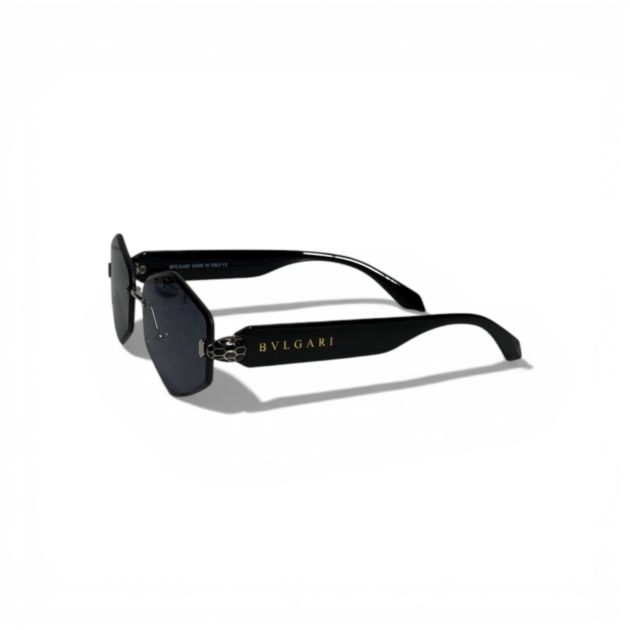 🖤 BVLGARI Geometric Sunglasses – Black Frame & Dark Lenses | Luxury Italian Eyewear 🖤