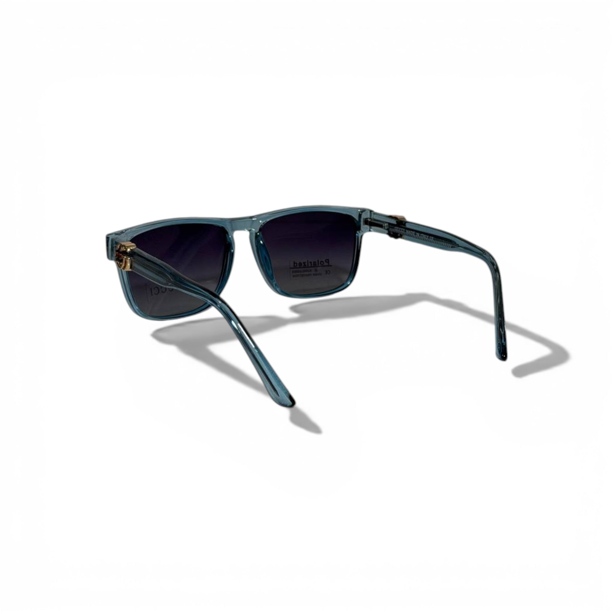 𩵠GUCCI Square Polarized Sunglasses ā Transparent Teal Frame & Dark Lenses | Luxury Designer Eyewear š©µ