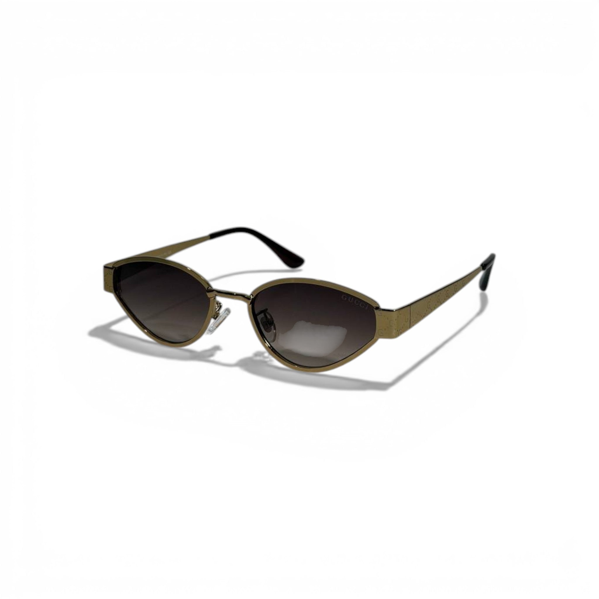 🕶️ Gucci Luxury Gold Oval Sunglasses – Iconic GG Monogram | Premium Designer Eyewear