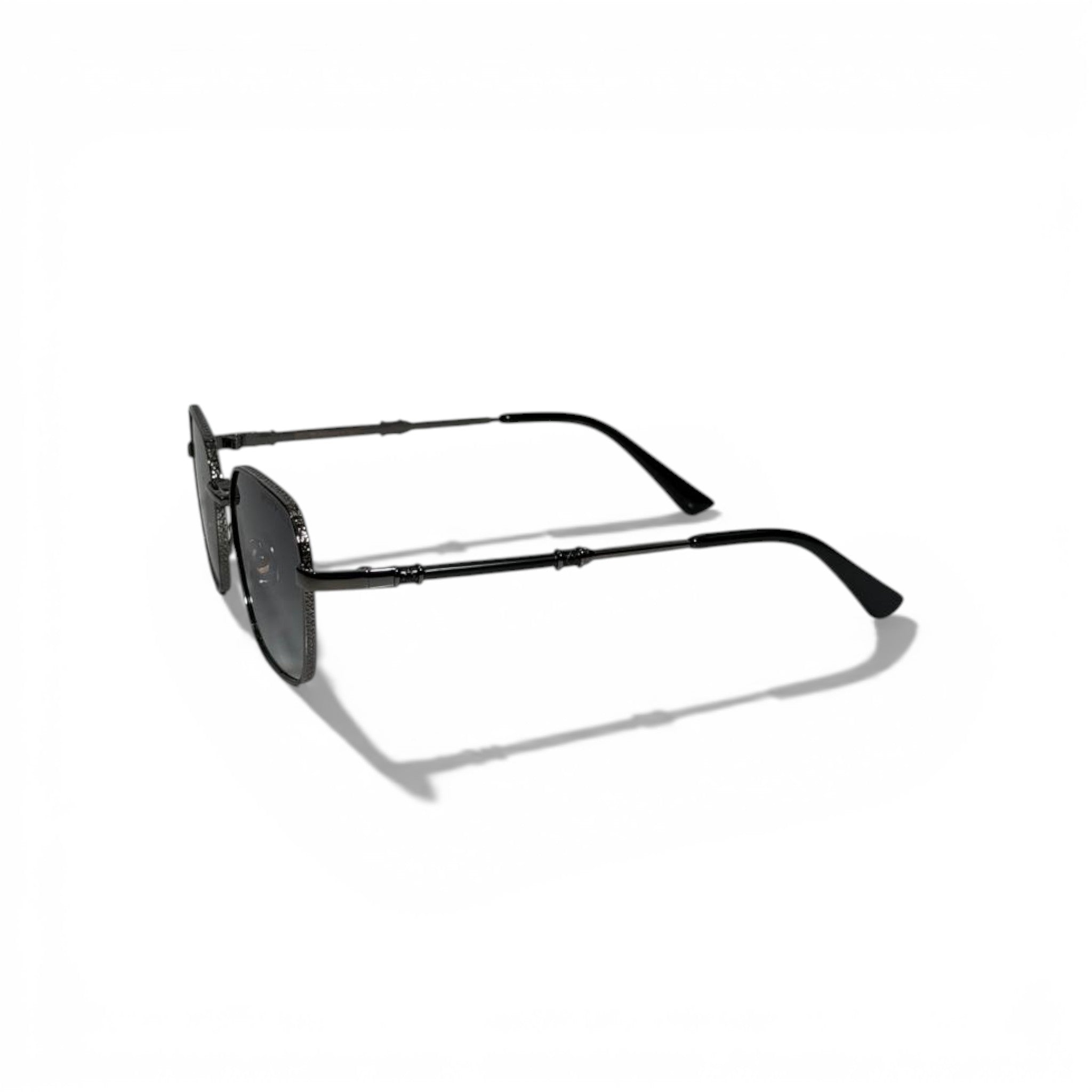 🕶️ Emporio Armani Luxury Square Sunglasses – Black Metal Frame | Timeless Designer Eyewear