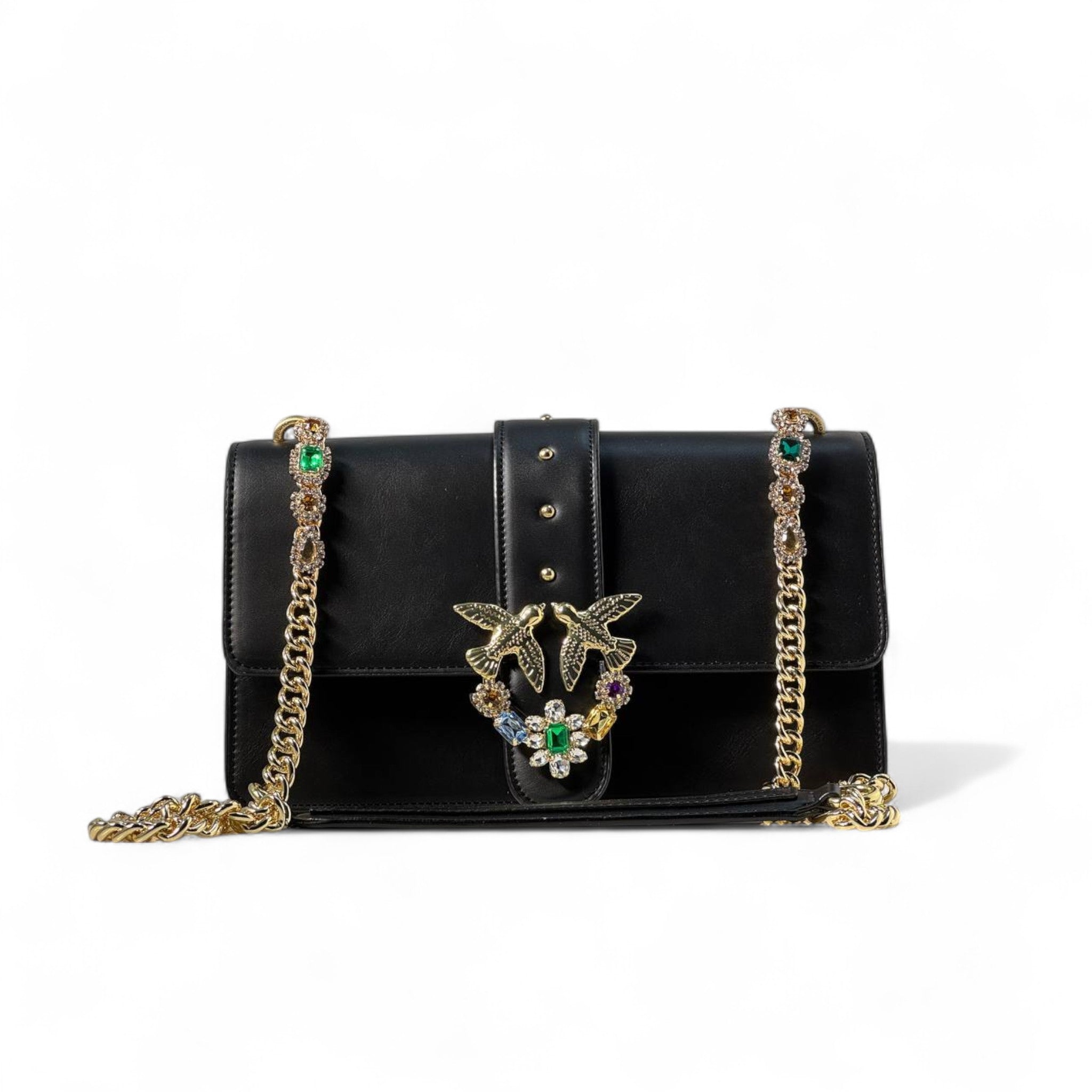 Pinko Black Crystal Love Bag π€π β Sparkle, Sophistication & Signature Style