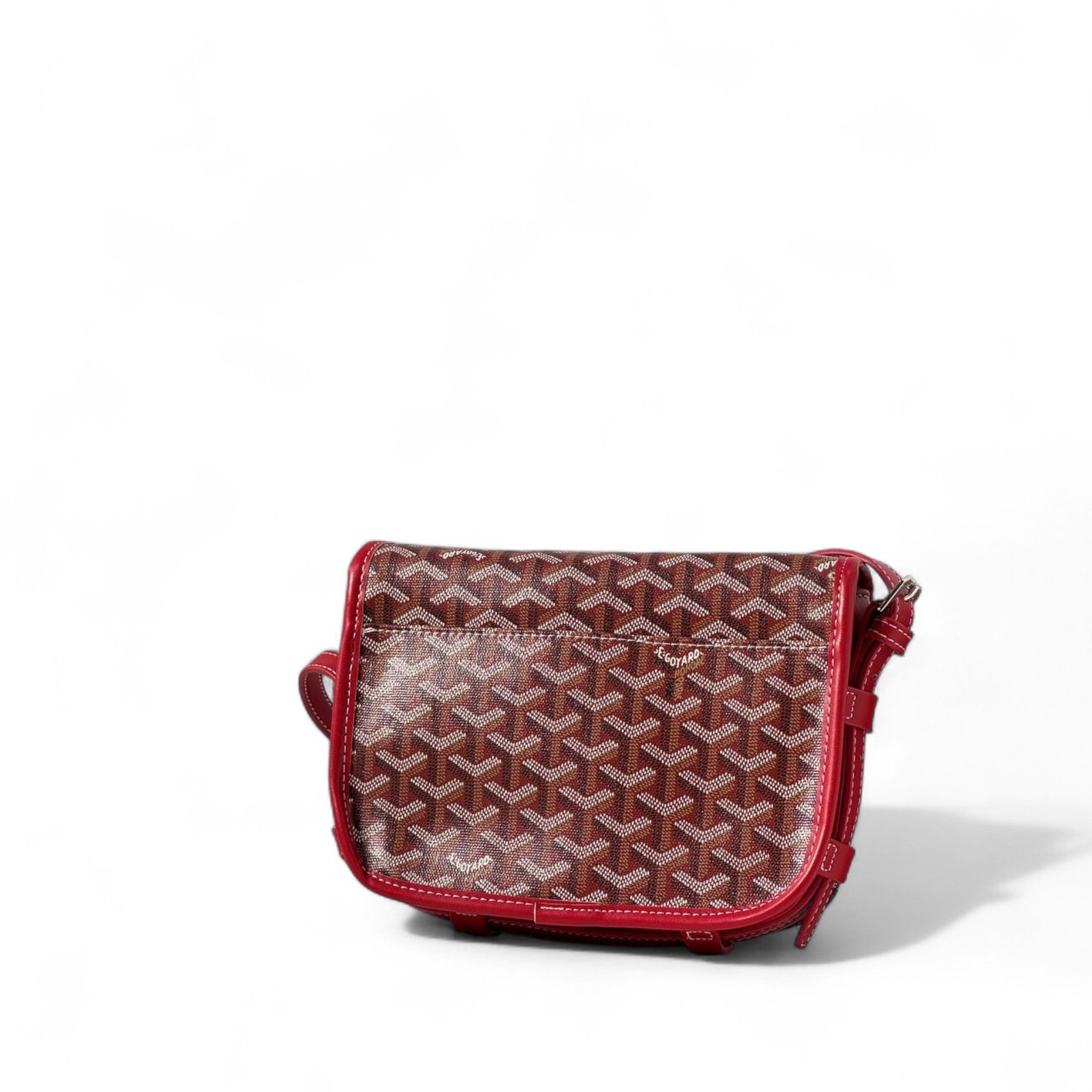 Goyard Red Buckle Flap Bag – Timeless Elegance in Burgundy
