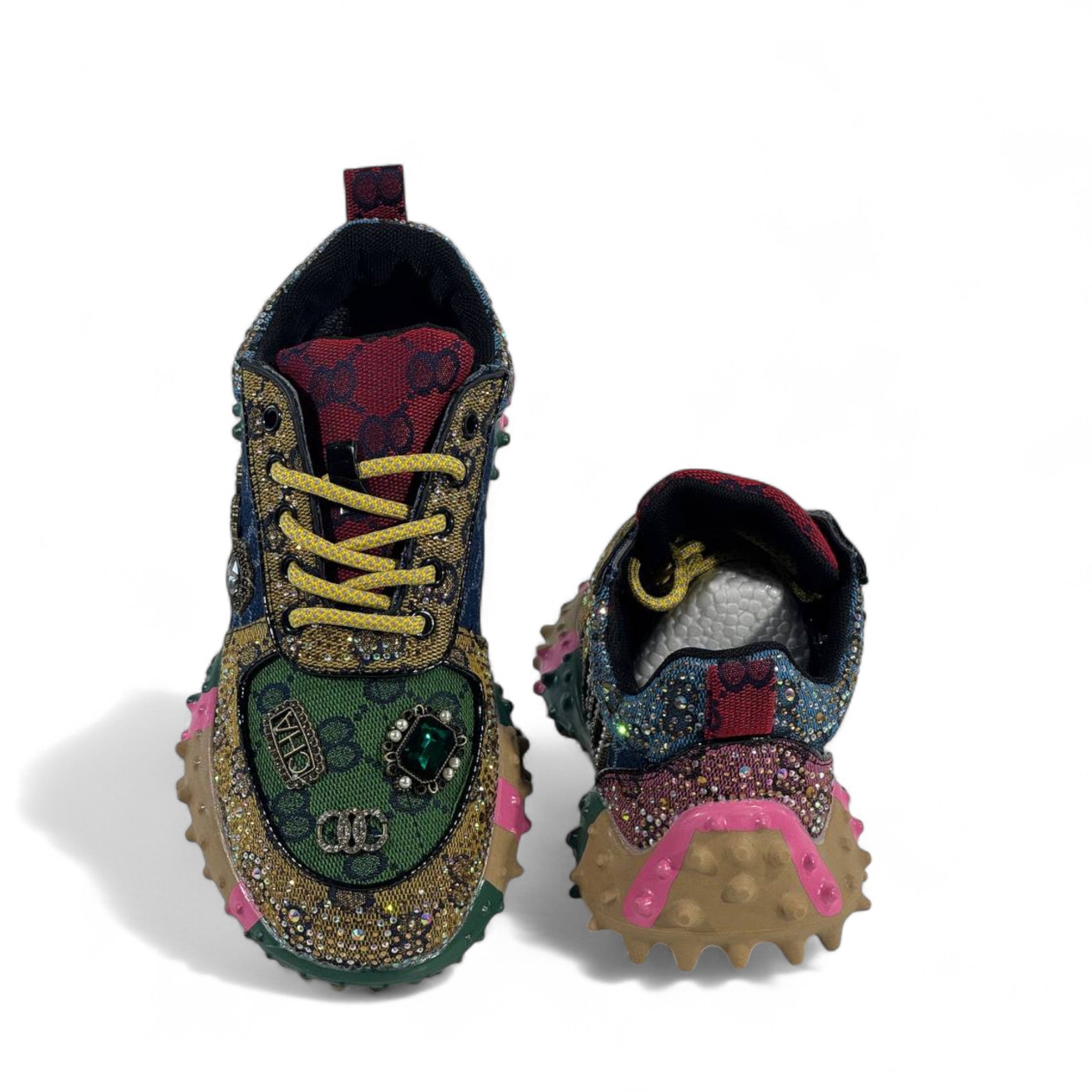 π Gucci Multicolor Gem-Embellished Sneakers ππ β Bold Luxury Streetwear