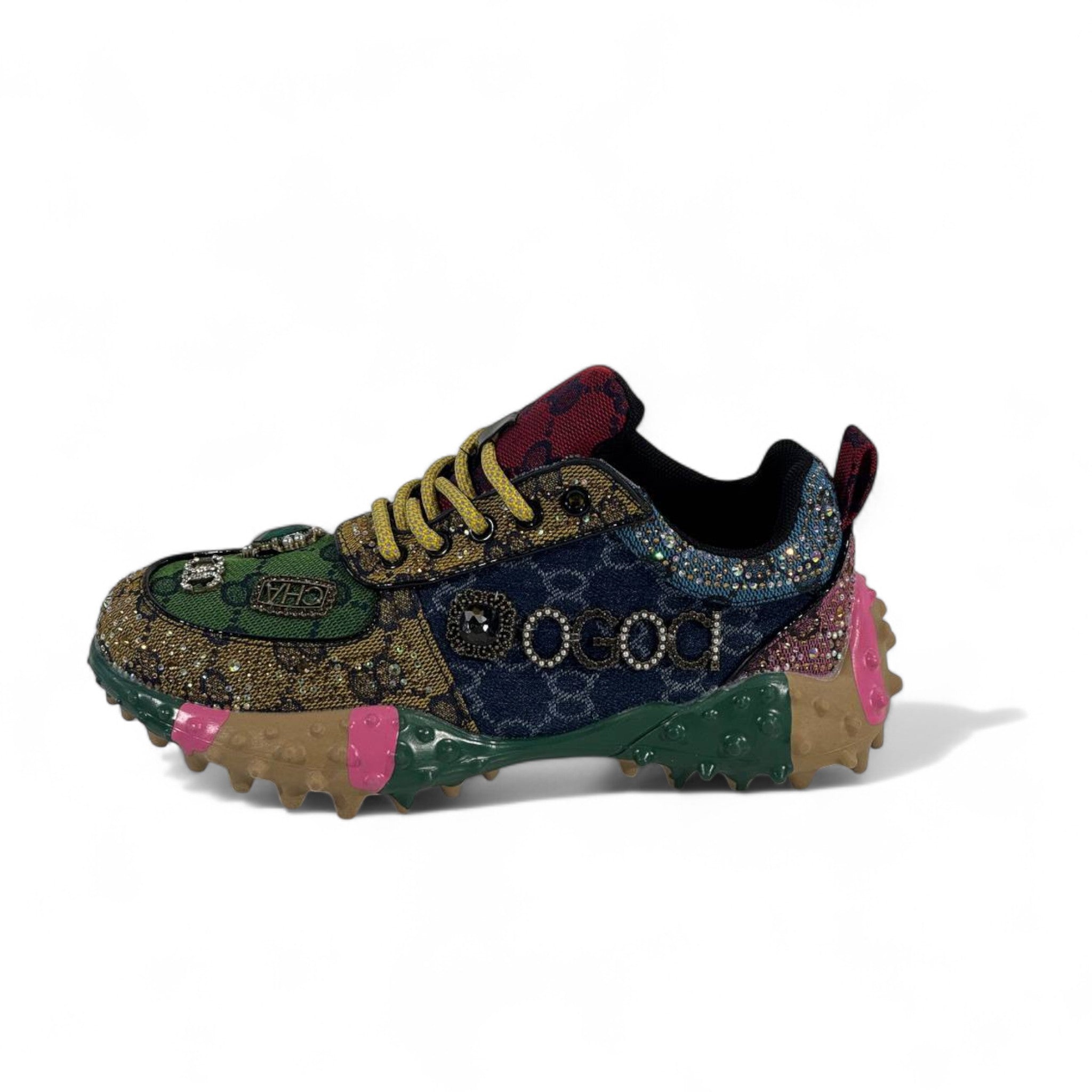 π Gucci Multicolor Gem-Embellished Sneakers ππ β Bold Luxury Streetwear