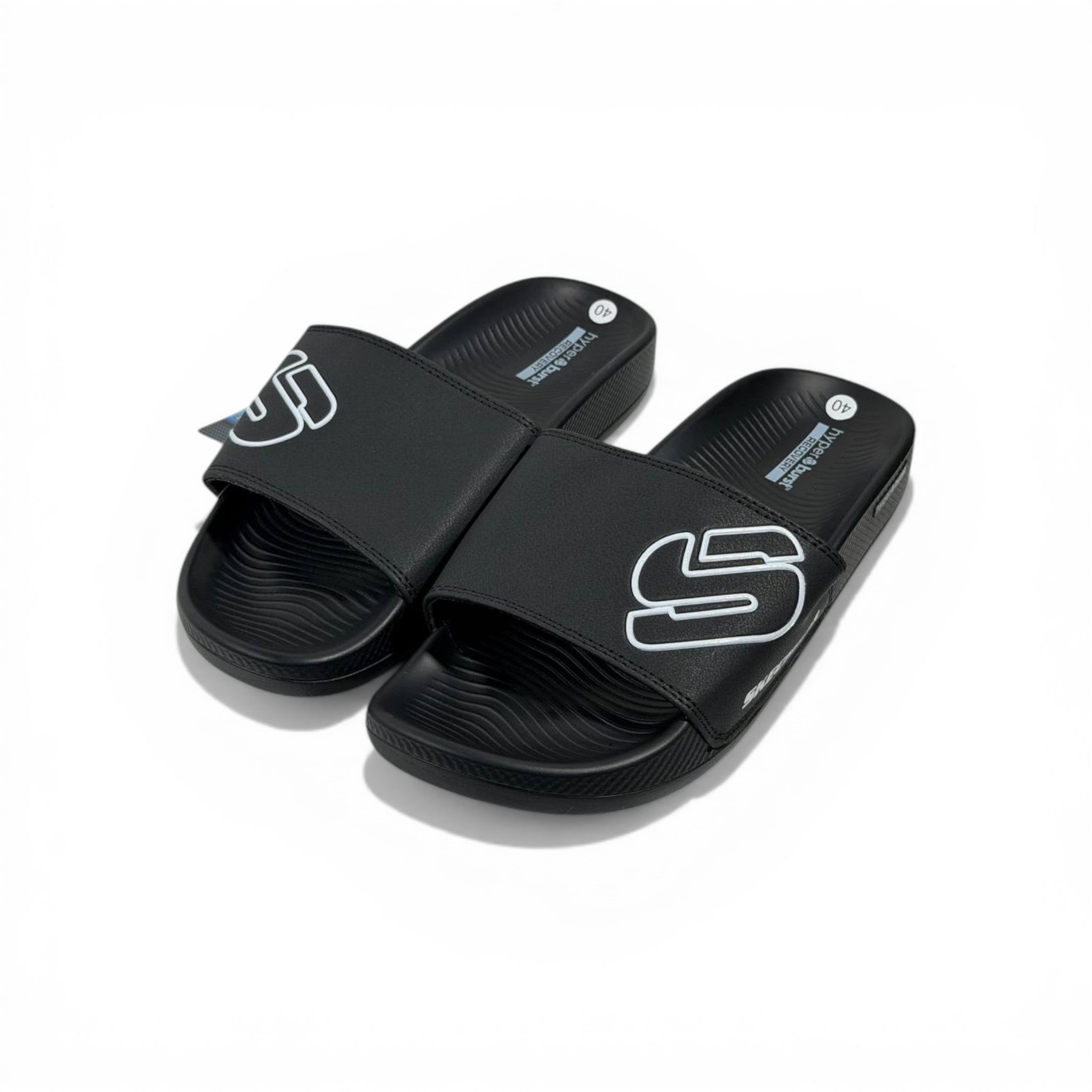 Skechers Black Slides – Next Level Comfort & Style ⚡🩴
