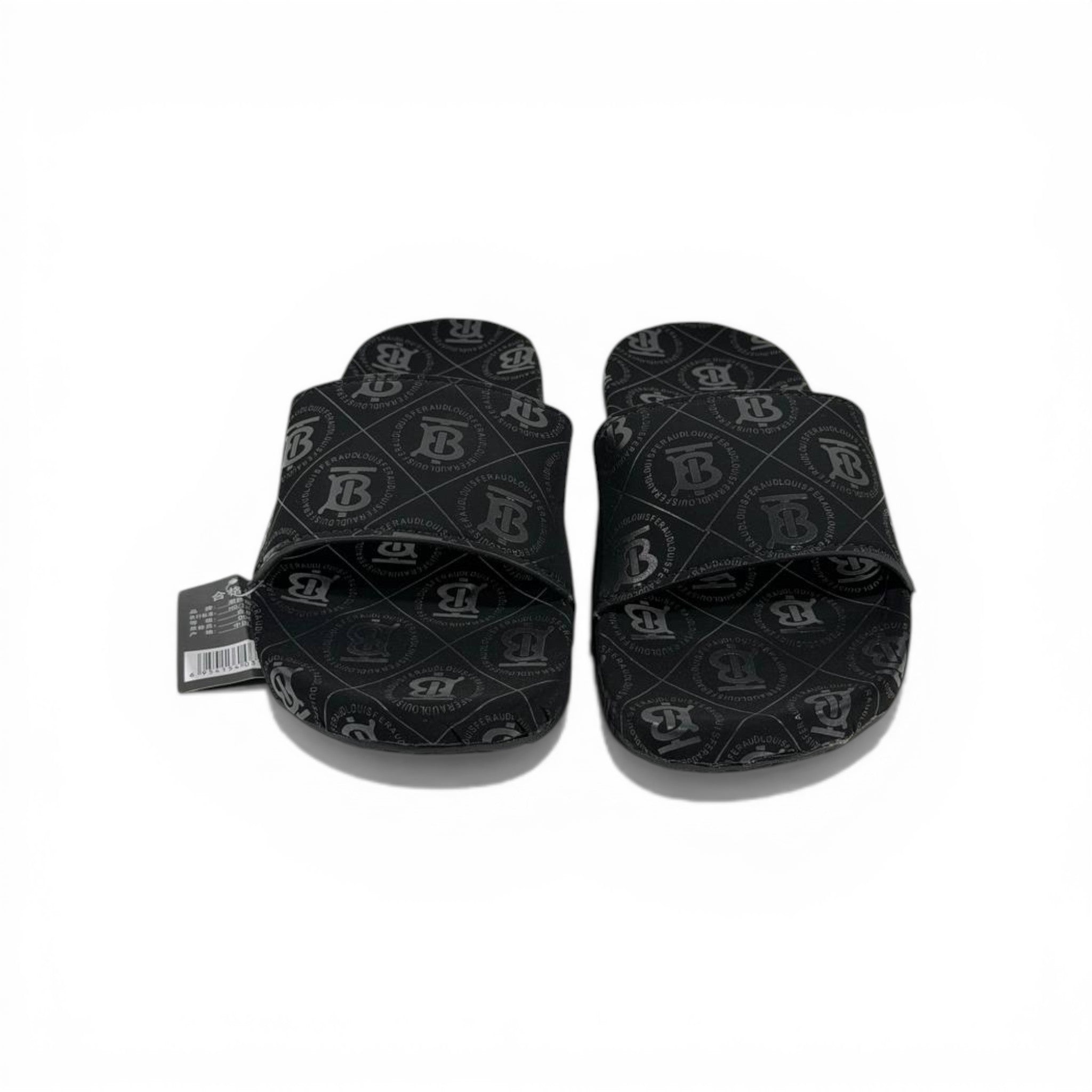 🖤 Burberry Monogram Rubber Slides – Black Luxury Summer Essential