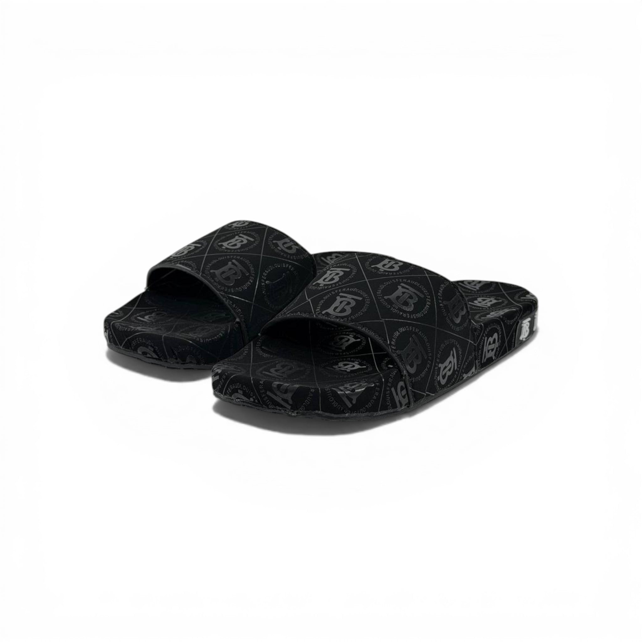 🖤 Burberry Monogram Rubber Slides – Black Luxury Summer Essential