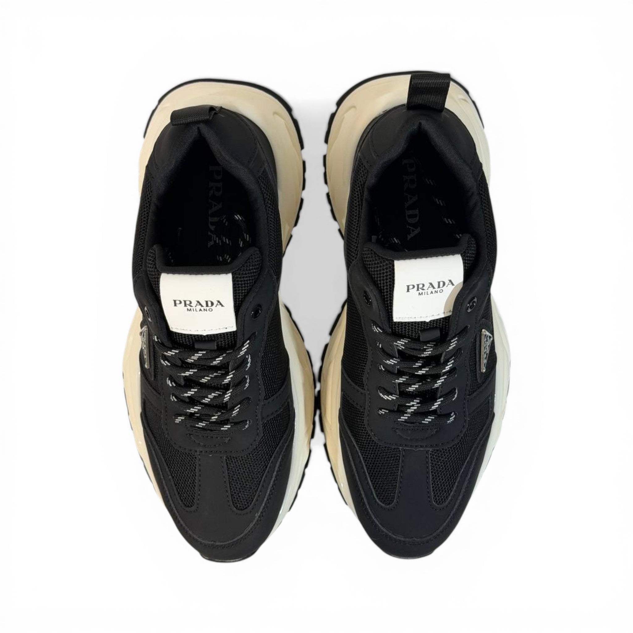 Prada Thunder Chunky Sneaker Black Ivory Edition 👟🖤✨