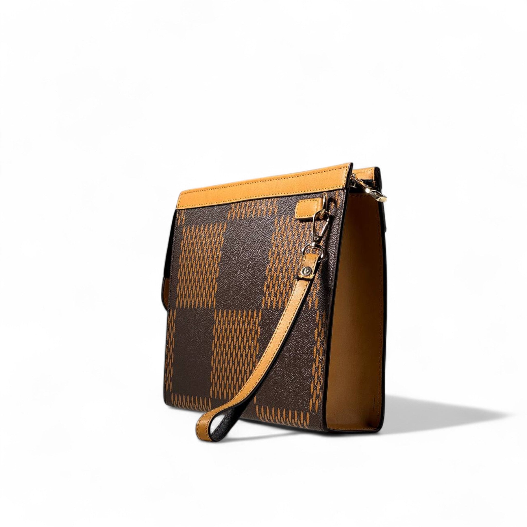 Louis Vuitton Limited Edition Monogram Clutch with Artistic Wave Design ππ§‘