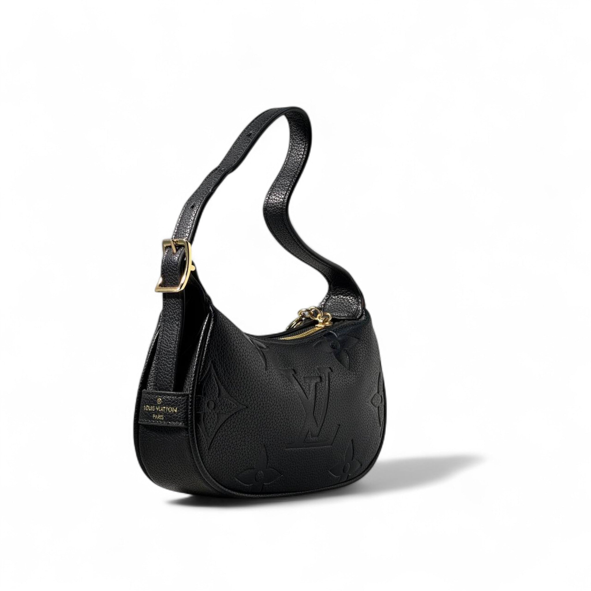Louis Vuitton Black Empreinte Leather Shoulder Bag with Charm π€β¨