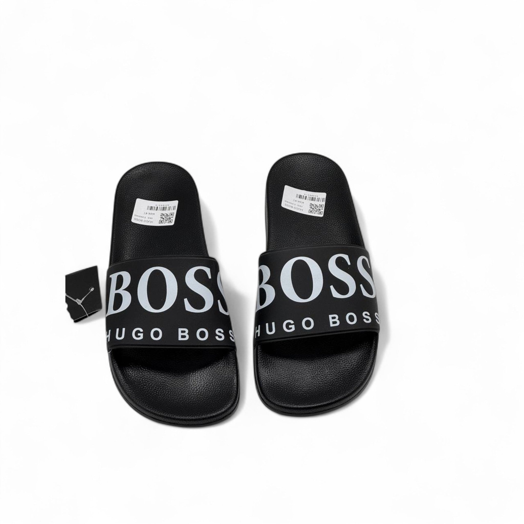 π€ Hugo Boss Logo Slides β Black & White Comfort Edition βοΈ