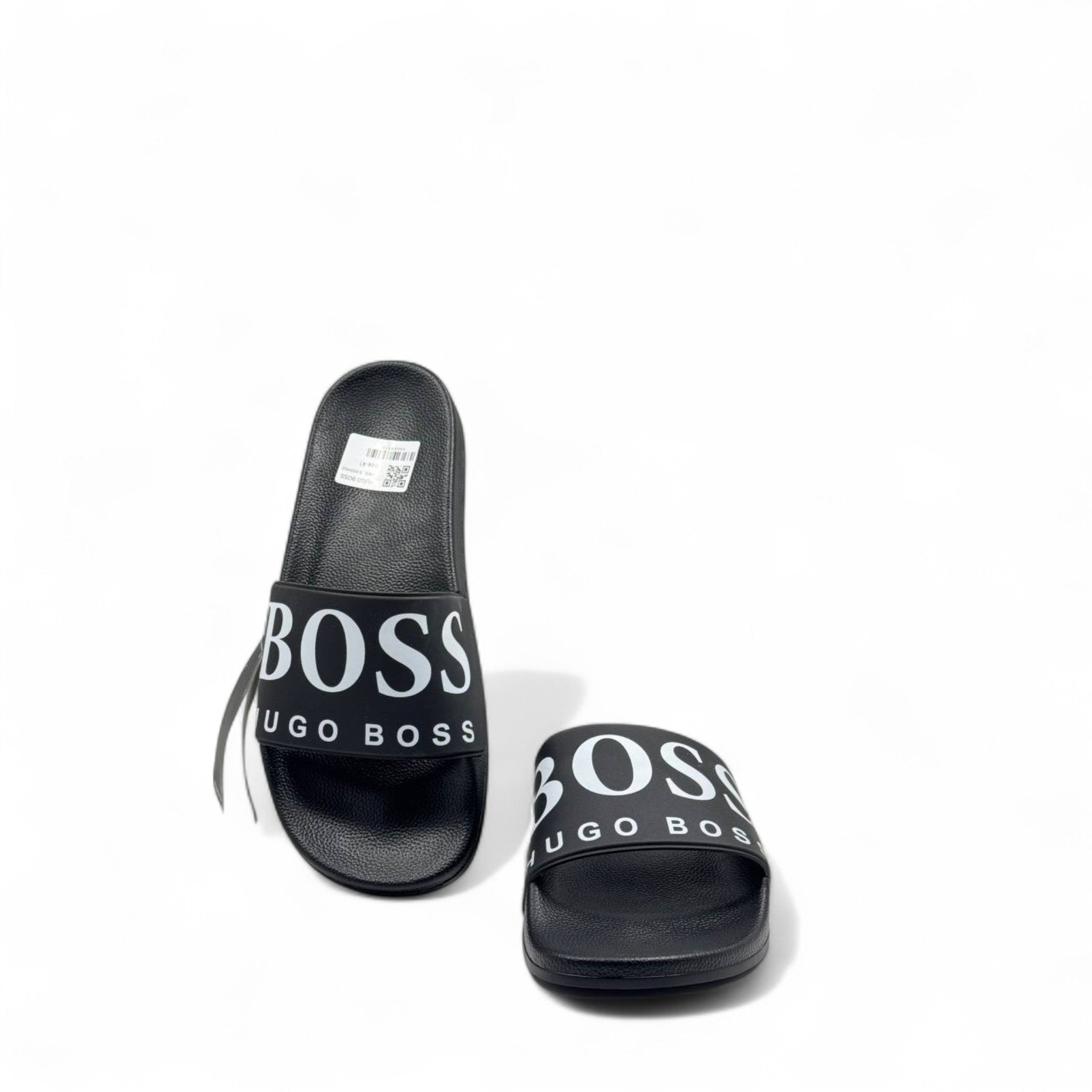 π€ Hugo Boss Logo Slides β Black & White Comfort Edition βοΈ