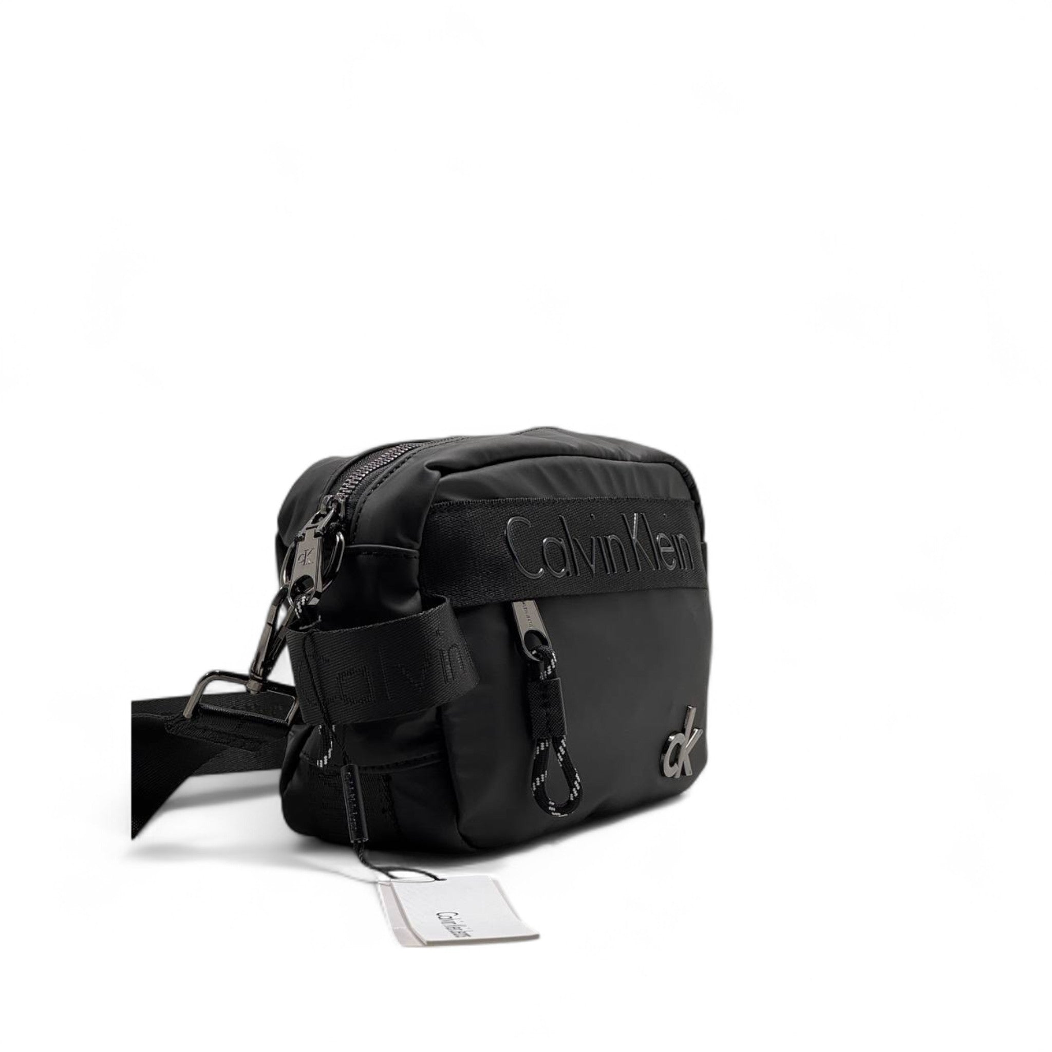 🖤 Calvin Klein Logo Strap Crossbody Bag – Black Edition 🖤