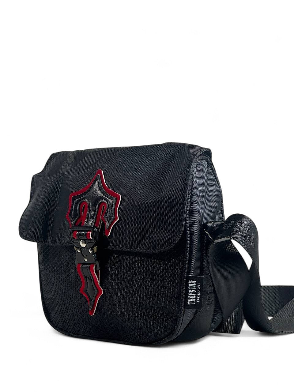 π€β€οΈ Trapstar Black & Red Crossbody Bag β Iconic Urban Streetwear Shoulder Bag π₯