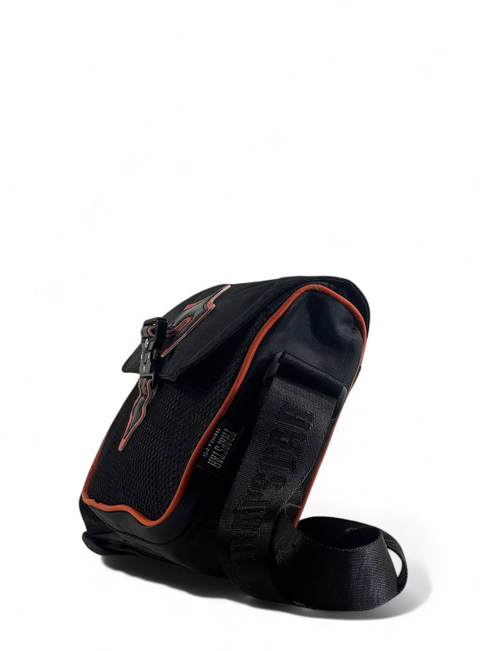 π€π§‘ Trapstar Black & Orange Crossbody Bag β Bold Urban Streetwear Shoulder Bag π₯