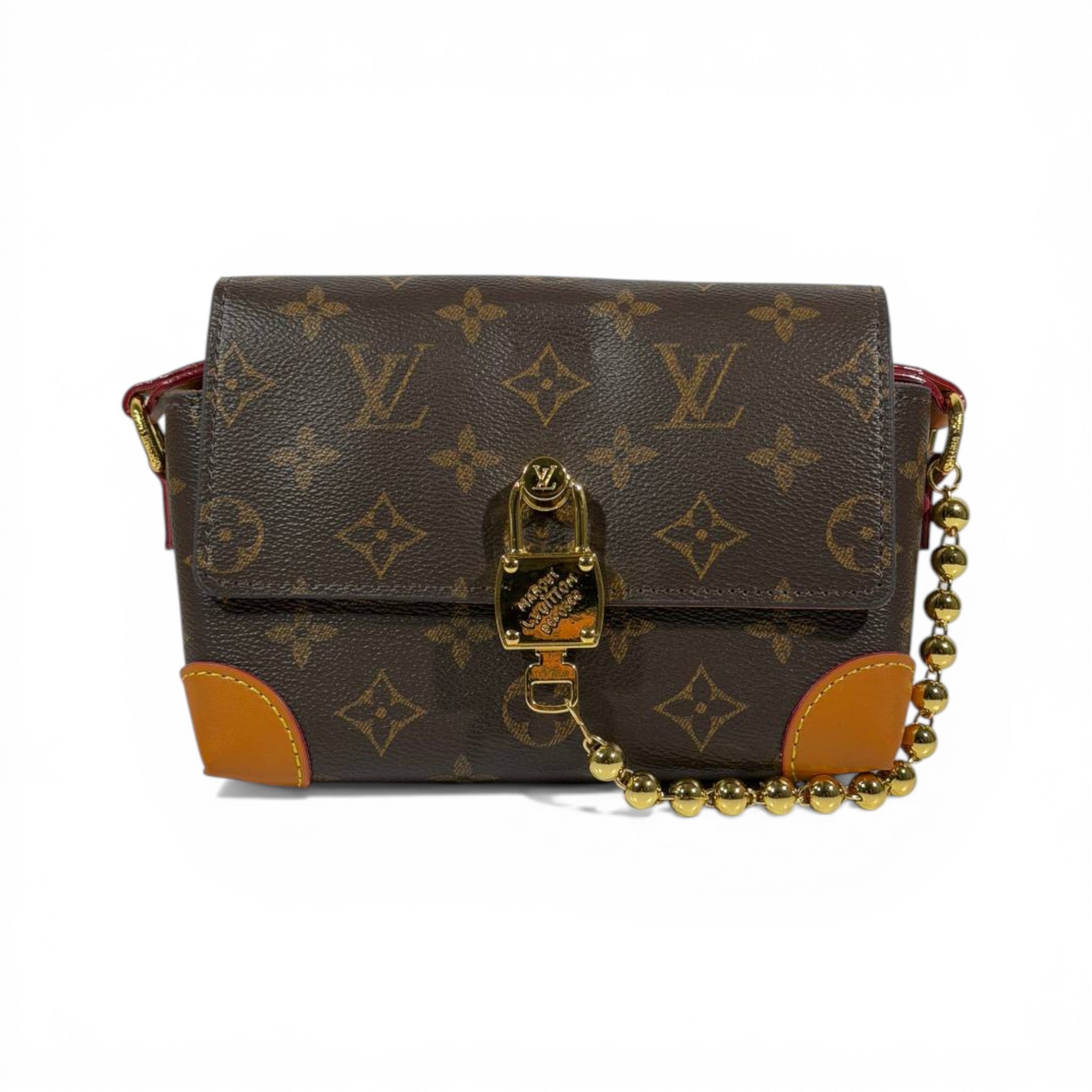 Louis Vuitton Monogram Lock Chain Crossbody Mini Bag ✨👜👑