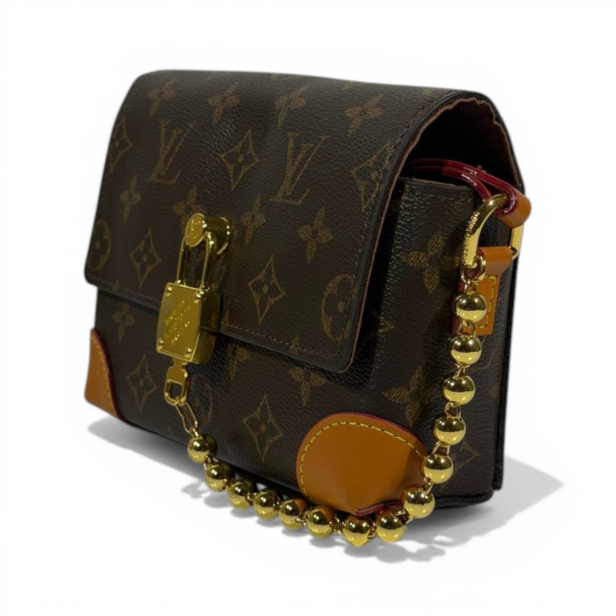 Louis Vuitton Monogram Lock Chain Crossbody Mini Bag ✨👜👑