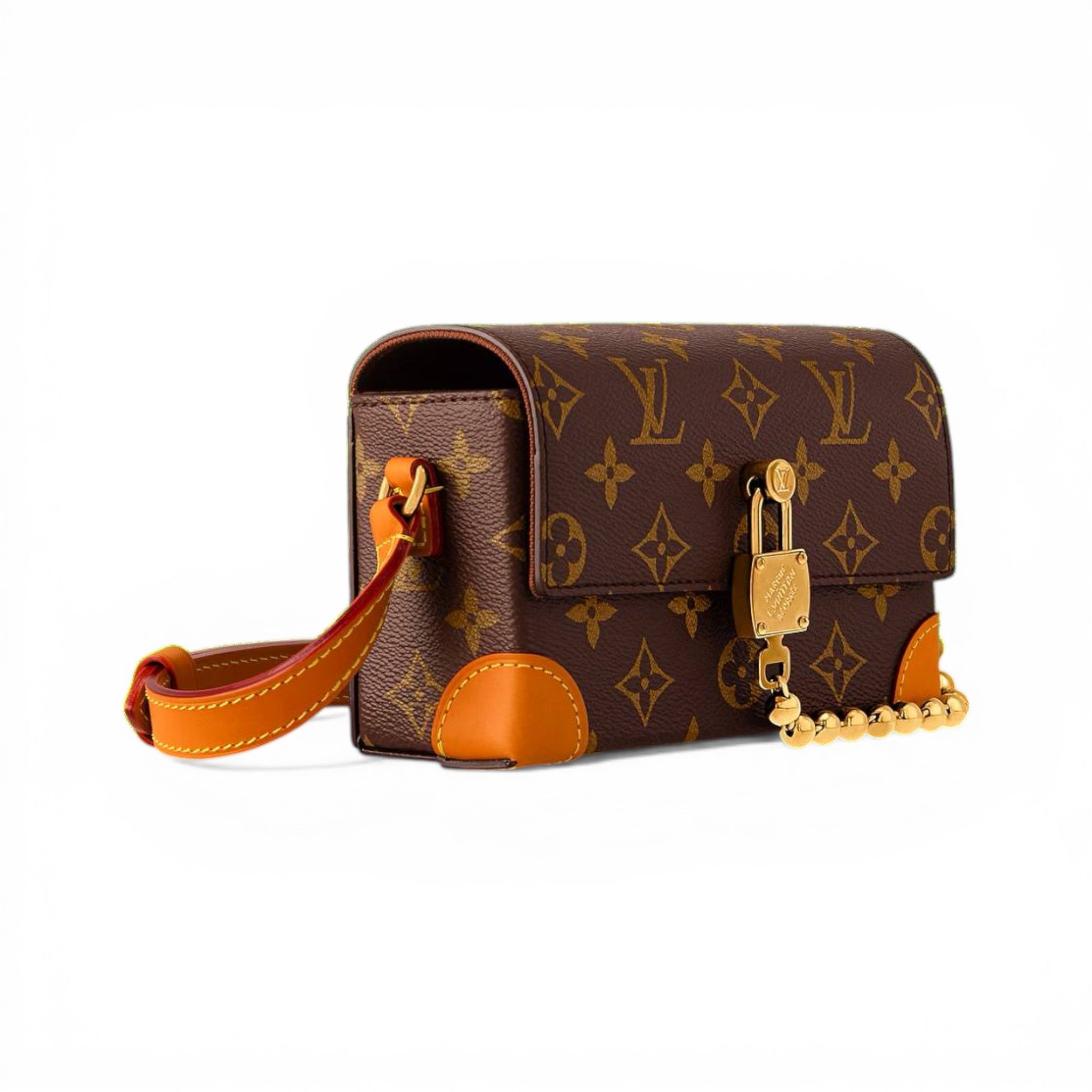 Louis Vuitton Monogram Lock Chain Crossbody Mini Bag ✨👜👑