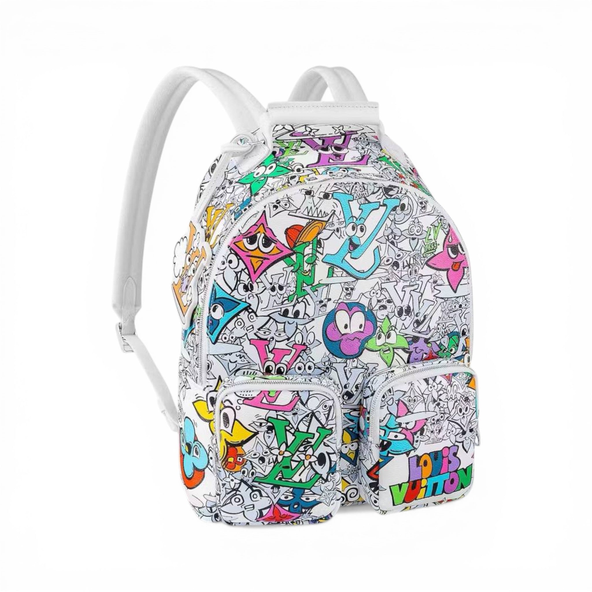 Louis Vuitton Graffiti Cartoon Backpack ๐๐โจ