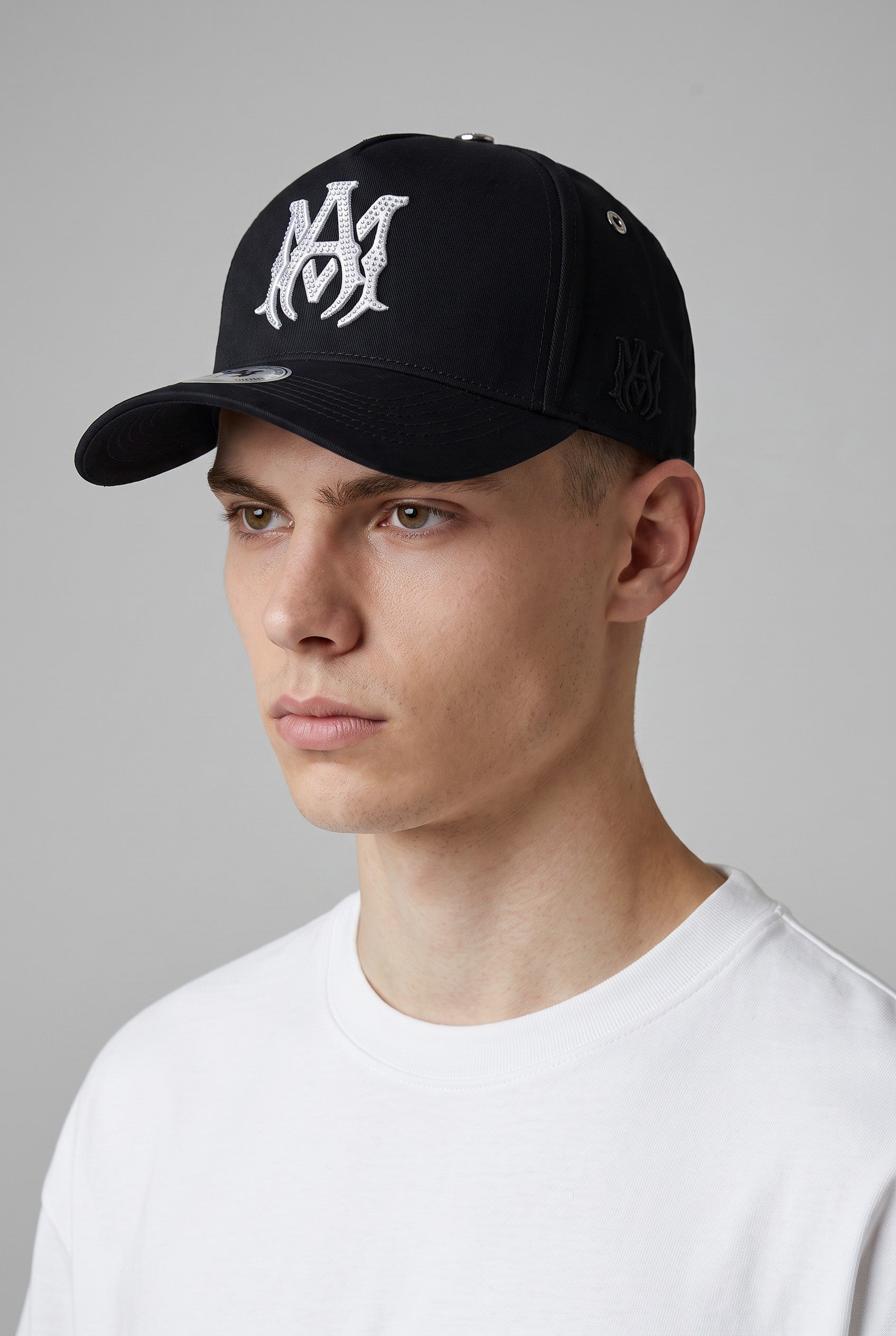 Amiri Crystal MA Logo Baseball Cap β Black