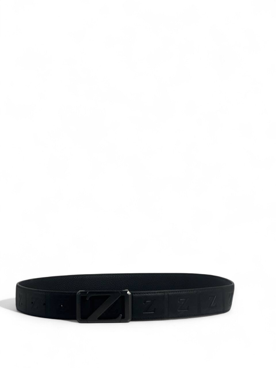π€ Z Style Black Belt β 110 cm | Embossed Pattern & Matte Black Buckle πͺ | Premium Finish β¨