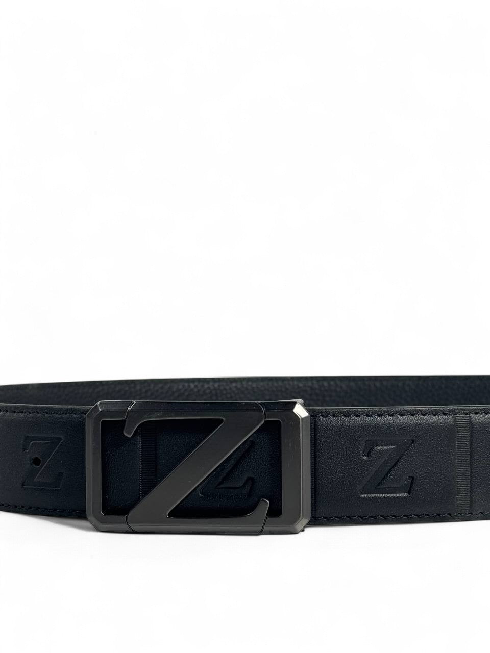 π€ Z Style Black Belt β 110 cm | Embossed Pattern & Matte Black Buckle πͺ | Premium Finish β¨