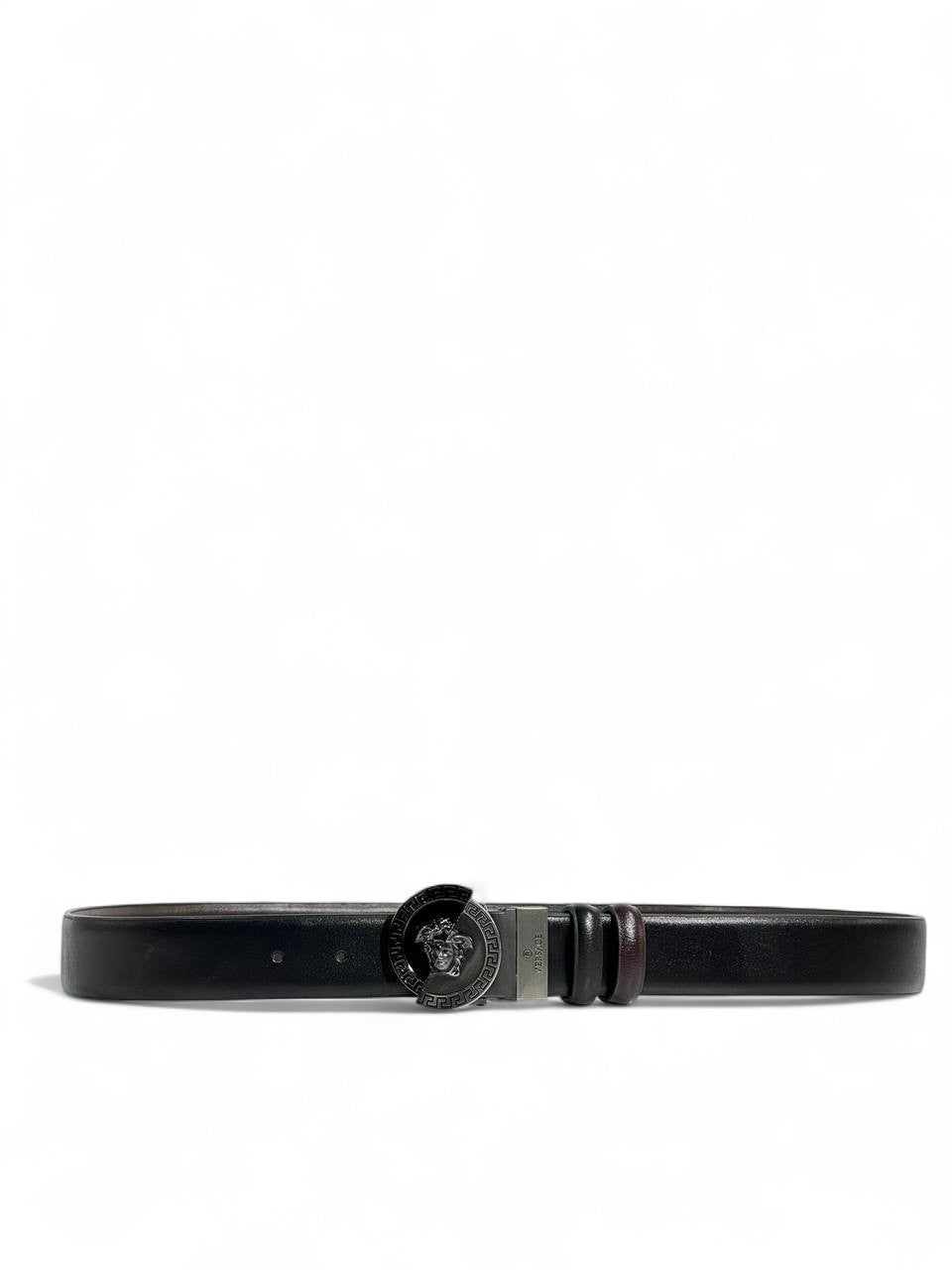 π€ Versace Style Double-Face Belt β 120 cm | Black Medusa Buckle ππ | Reversible Premium Finish β¨