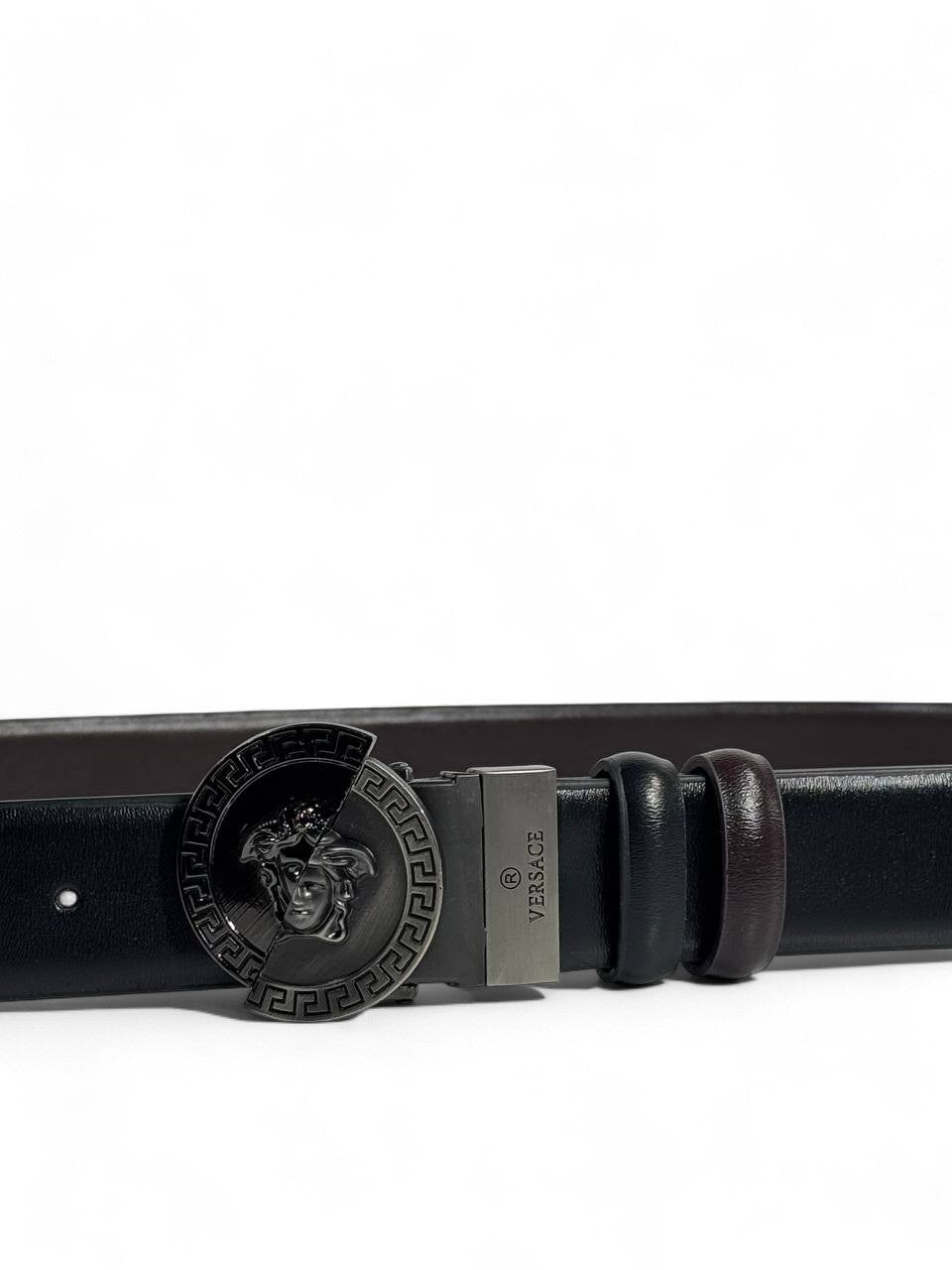 π€ Versace Style Double-Face Belt β 120 cm | Black Medusa Buckle ππ | Reversible Premium Finish β¨