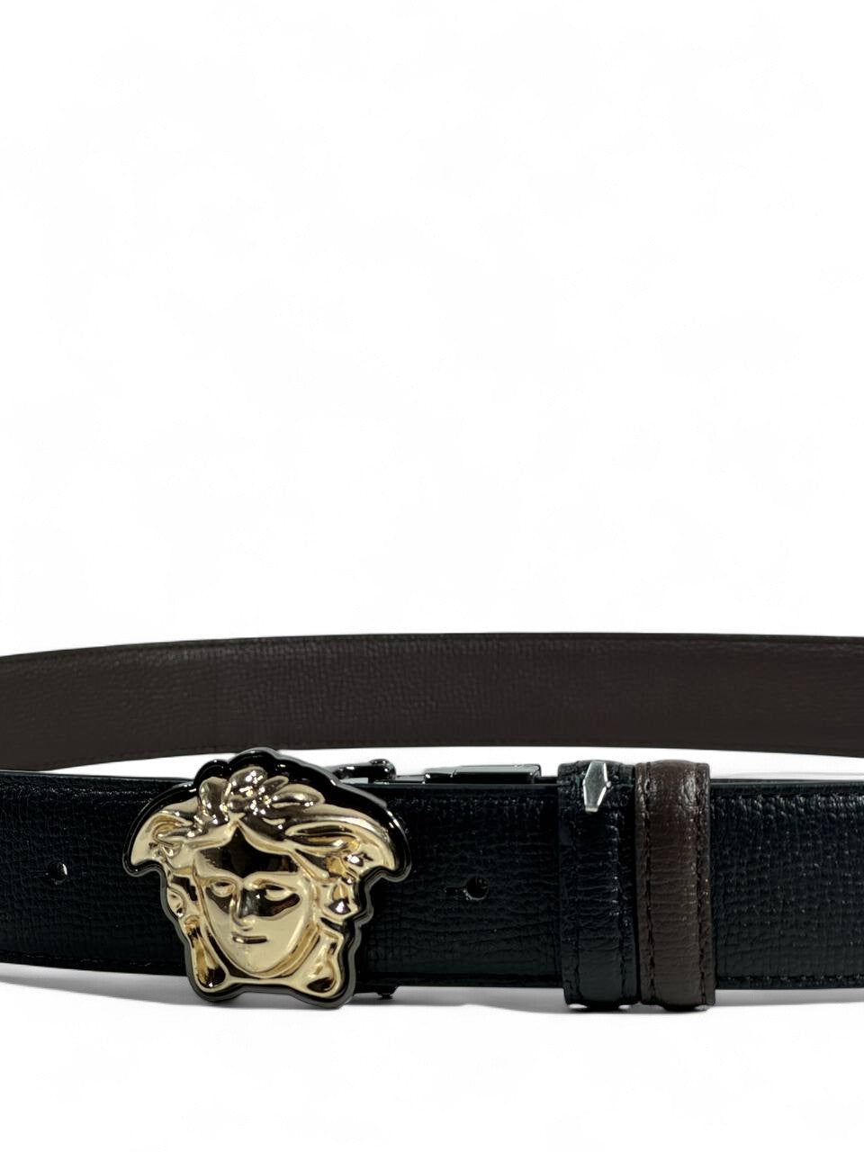 π€ Versace Style Double-Face Belt β 125 cm | Gold Medusa Buckle π | Reversible Premium Finish β¨