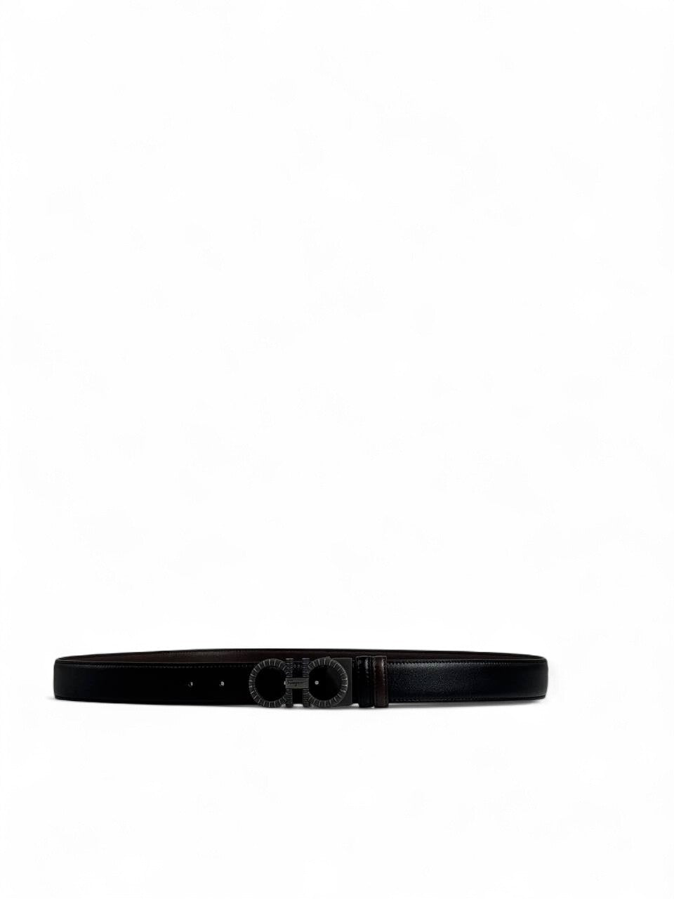 π€ Ferragamo Style Double-Face Belt β 130 cm | Matte Black βGanciniβ Buckle π | Reversible Premium Finish β¨