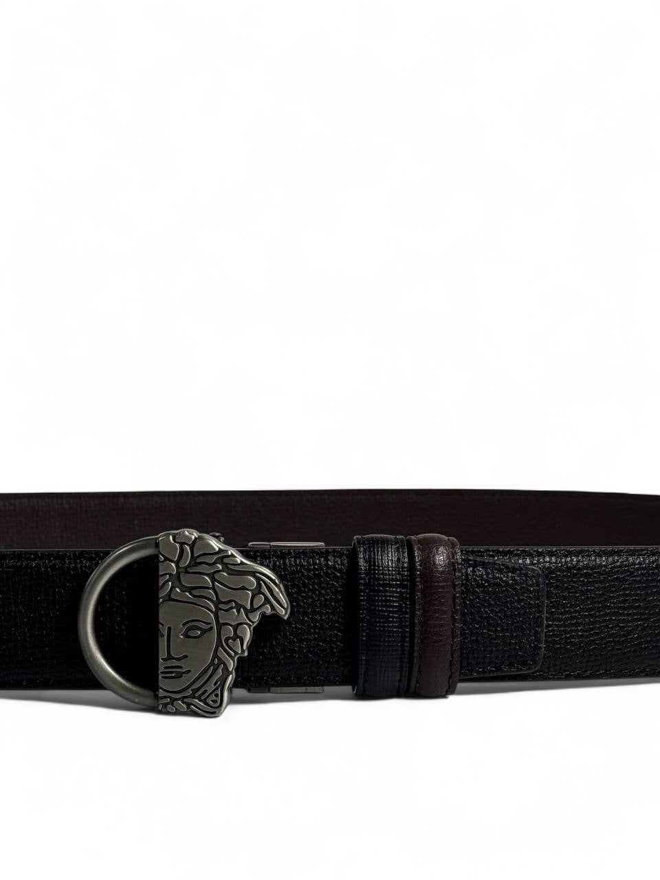 π€ Versace Style Double-Face Belt β 115 cm | Silver Medusa Side Buckle β‘π | Reversible Premium Finish β¨