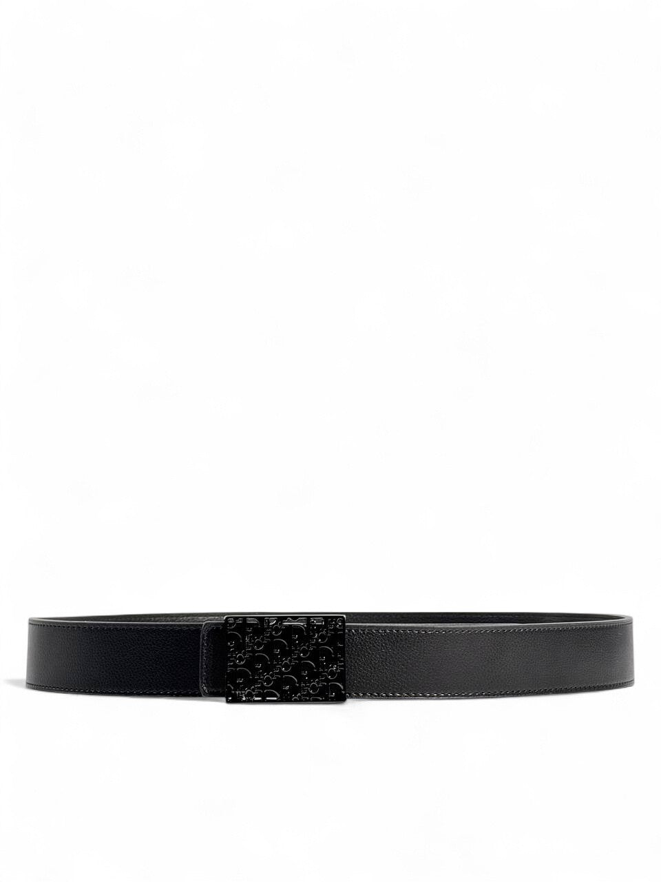 β¨ Dior Black Leather Belt | Embossed Square Buckle π€ | 120 cm