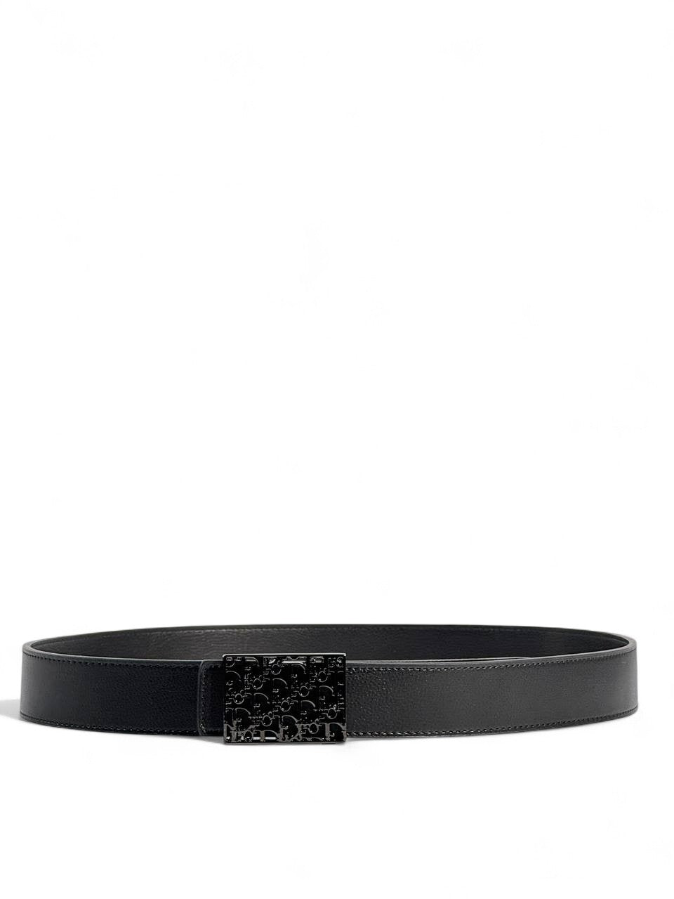 β¨ Dior Black Leather Belt | Embossed Square Buckle π€ | 120 cm