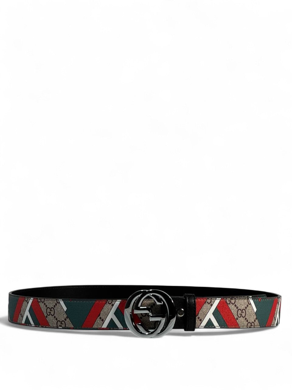 β¨ Gucci Multicolor Pattern Belt π₯π©βͺ | Black GG Buckle | 120 cm