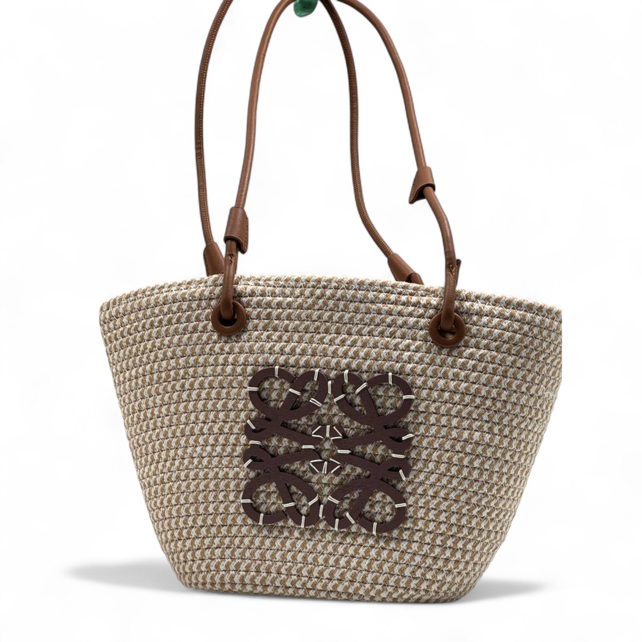 Loewe Raffia Basket Tote 🌾👜 | Summer Essential with Leather Logo Charm 🤎