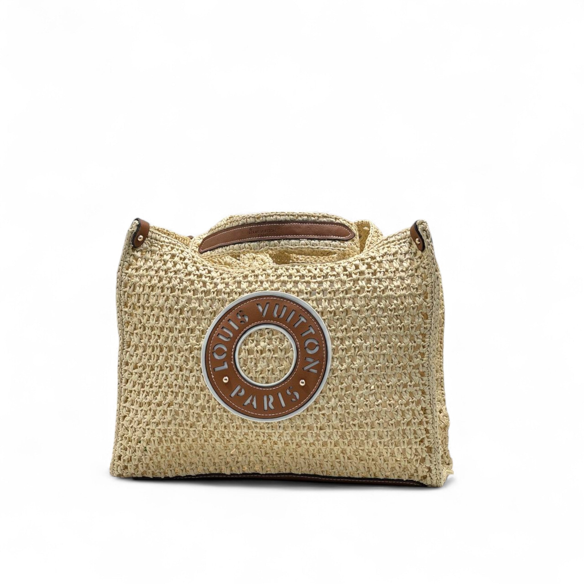 Louis Vuitton Mini Raffia Tote š¤šæ | Paris Circle Patch | Natural Woven Summer Bag