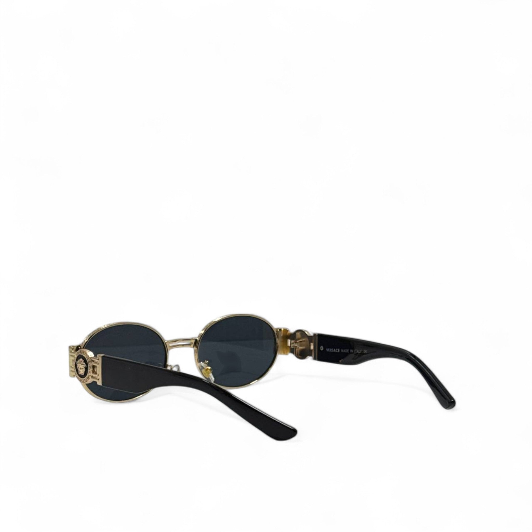 Versace Gold Round Medusa Sunglasses 👑🖤 | Royal Vibes