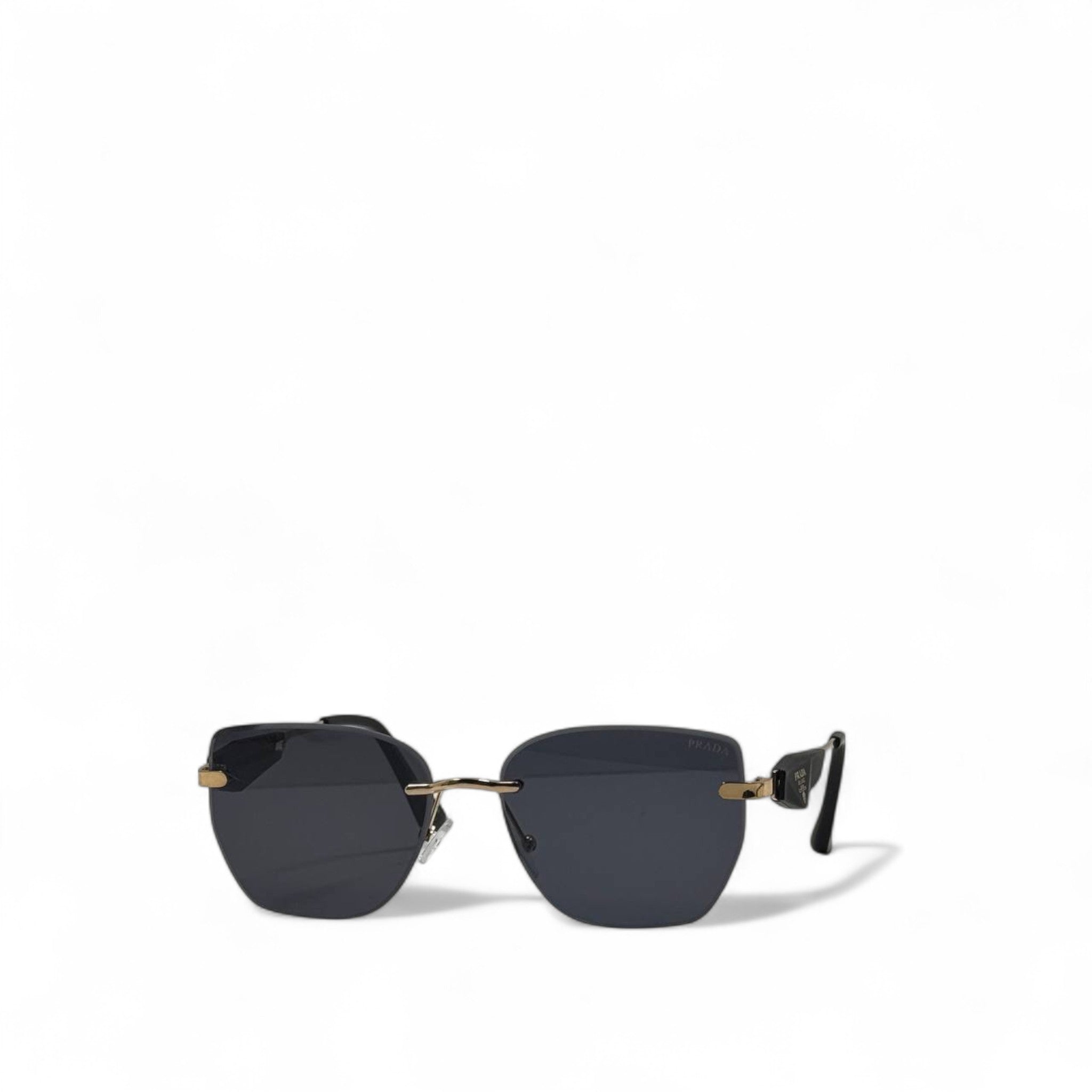 Prada Square Sunglasses β Gold & Black Elegance π€π