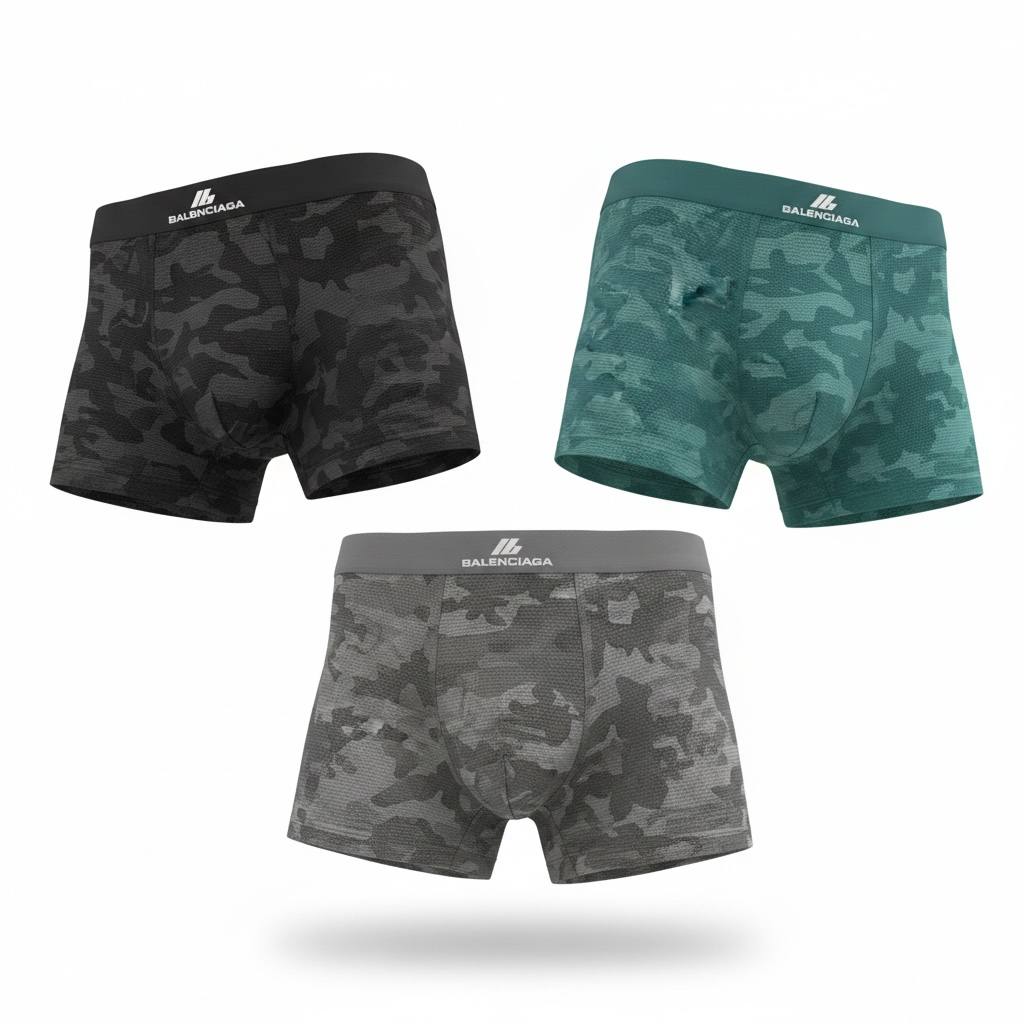 Balenciaga 3-Pack Premium Boxer Briefs Camo Edition π©²π₯β¨