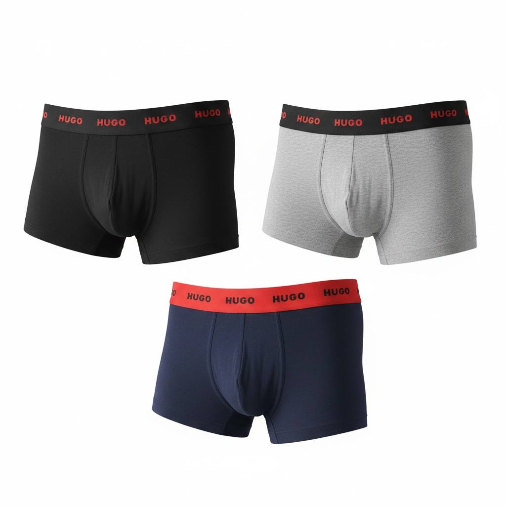 HUGO 3-Pack Premium Boxer Briefs 🔥🩲 Modern Comfort Essentials for Men