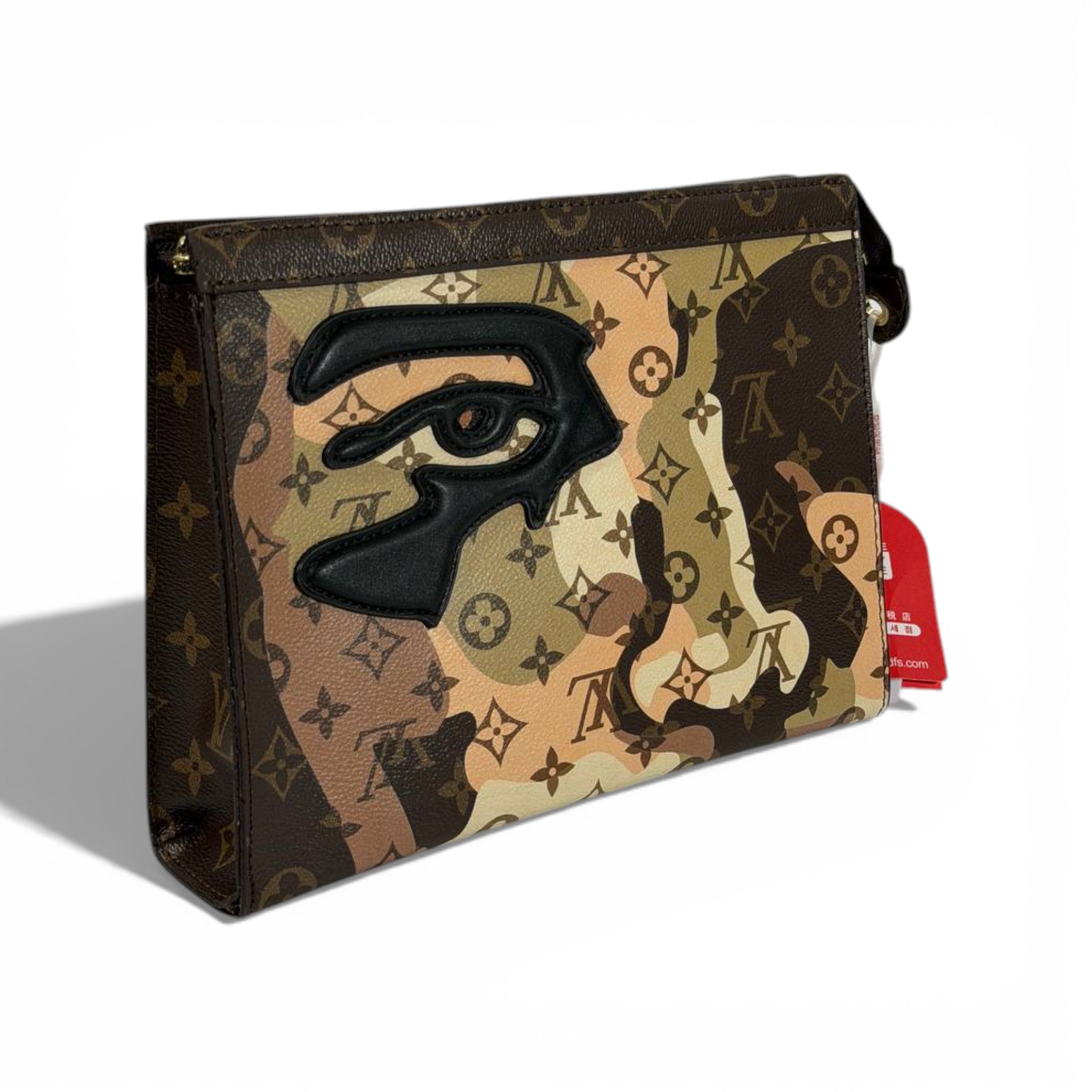 👜 Louis Vuitton Monogram Camouflage Clutch – Artistic Face Design