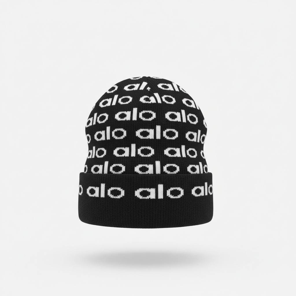 π€ ALO Repeated Logo Knit Beanie β Minimal Luxury Winter Essential βοΈ