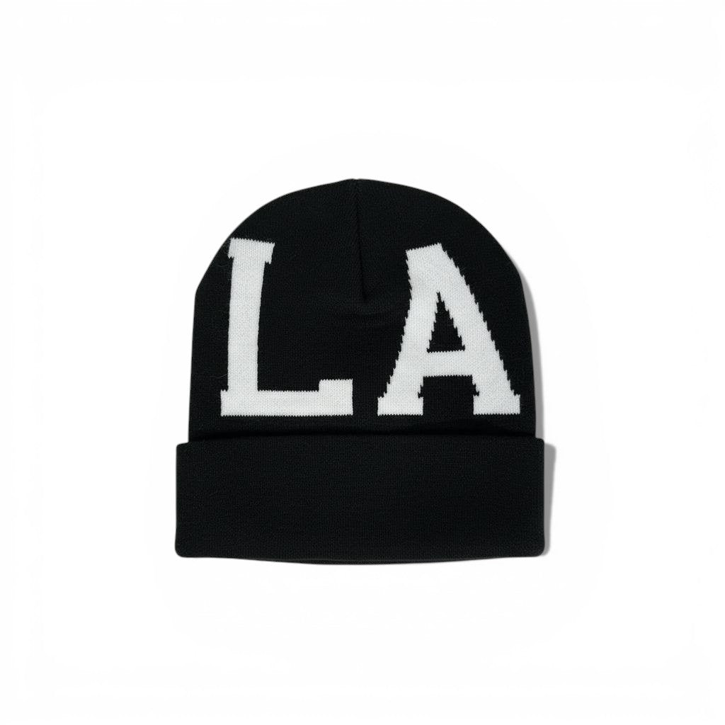 🖤 LA / NY Oversized Letter Knit Beanie – Bold Urban Winter Essential ❄️